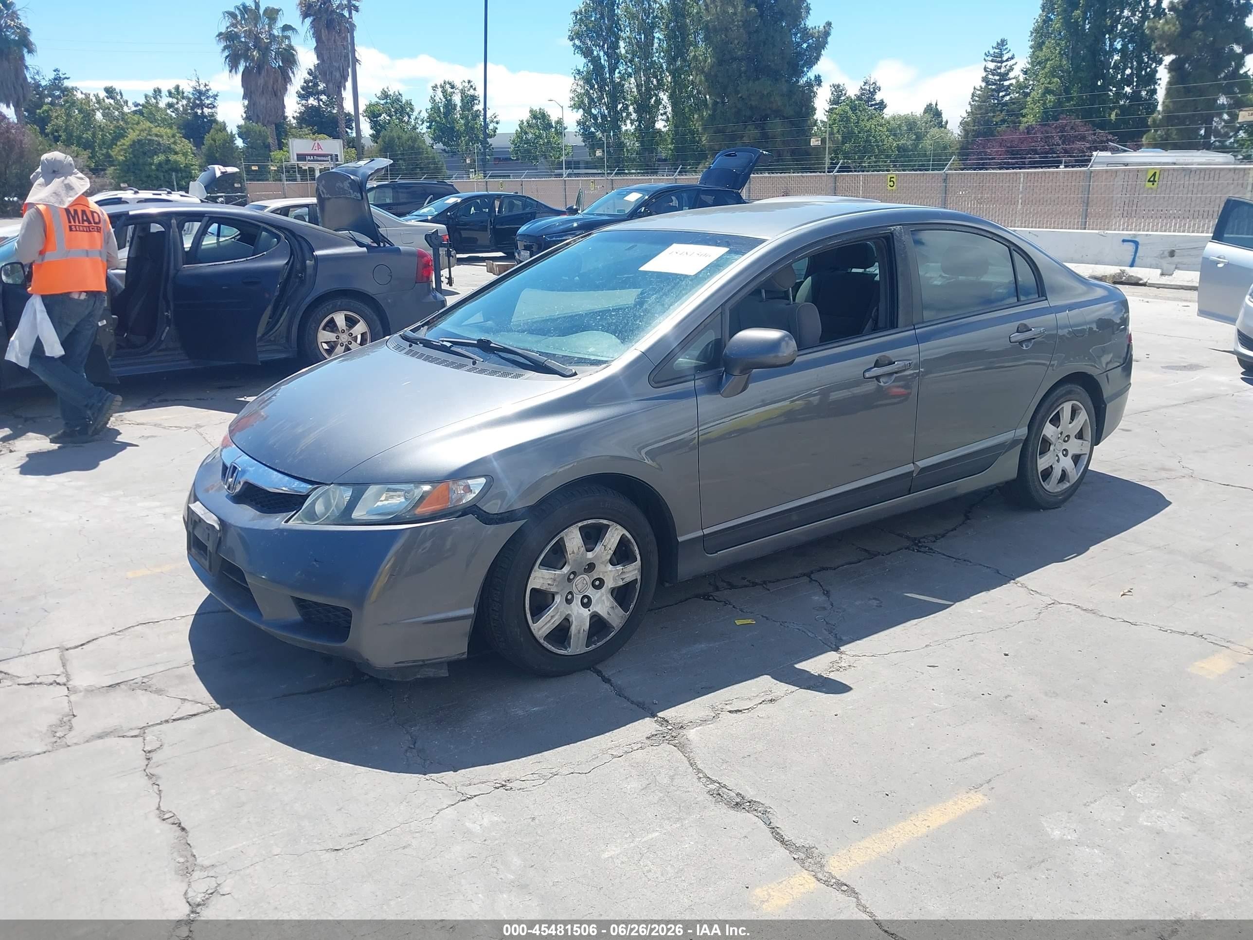 2010 Honda Civic Lx Gray vin: 2HGFA1F5XAH330307