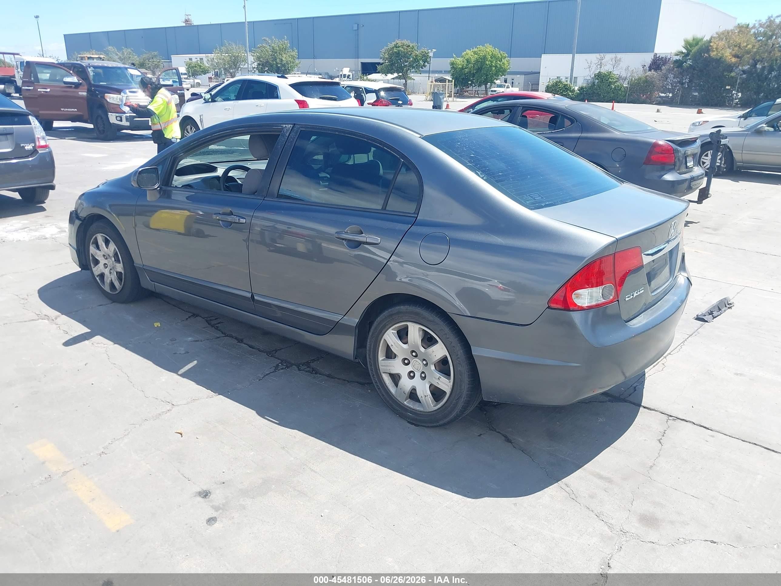 2010 Honda Civic Lx Gray vin: 2HGFA1F5XAH330307