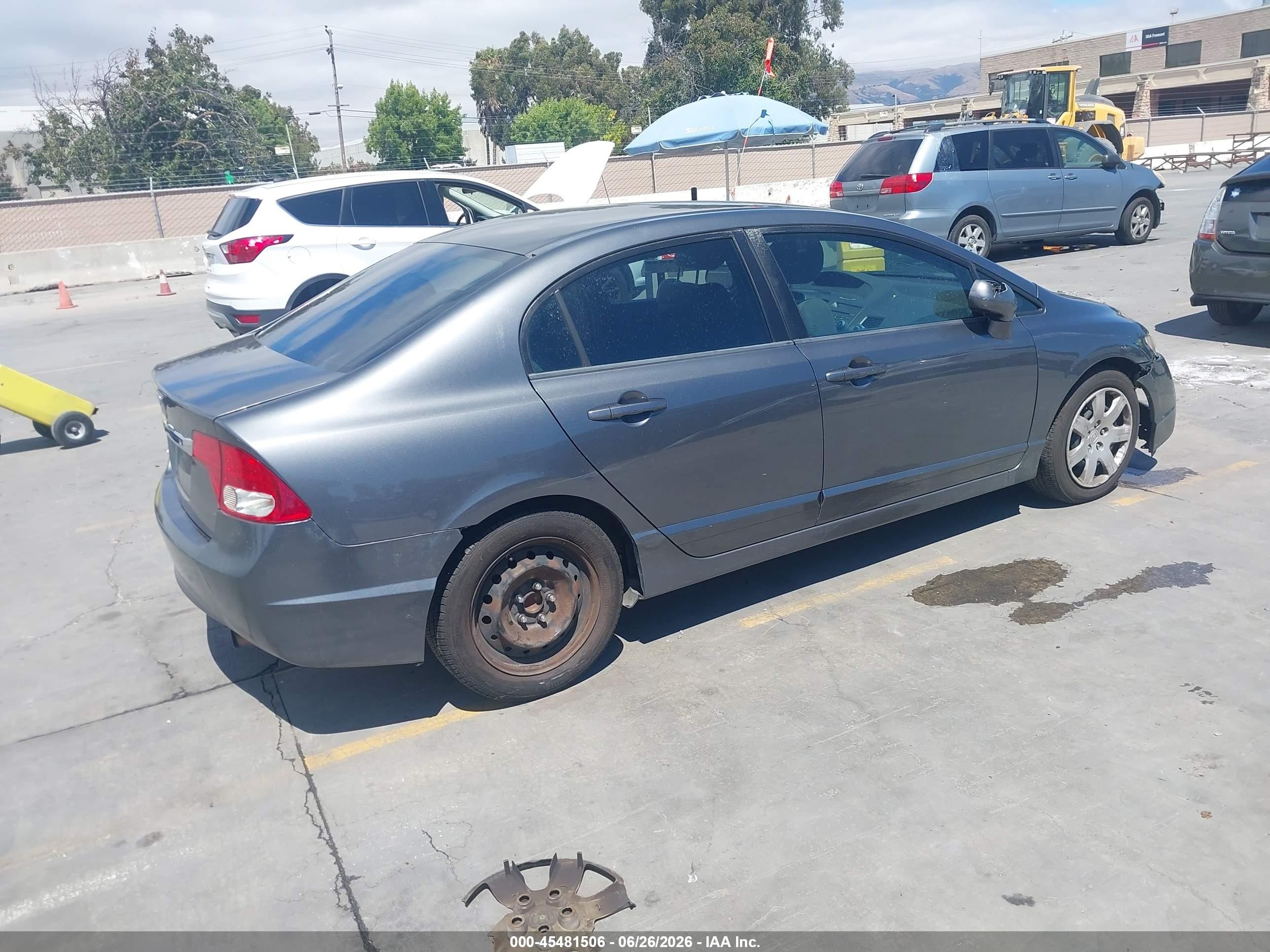 2010 Honda Civic Lx Gray vin: 2HGFA1F5XAH330307