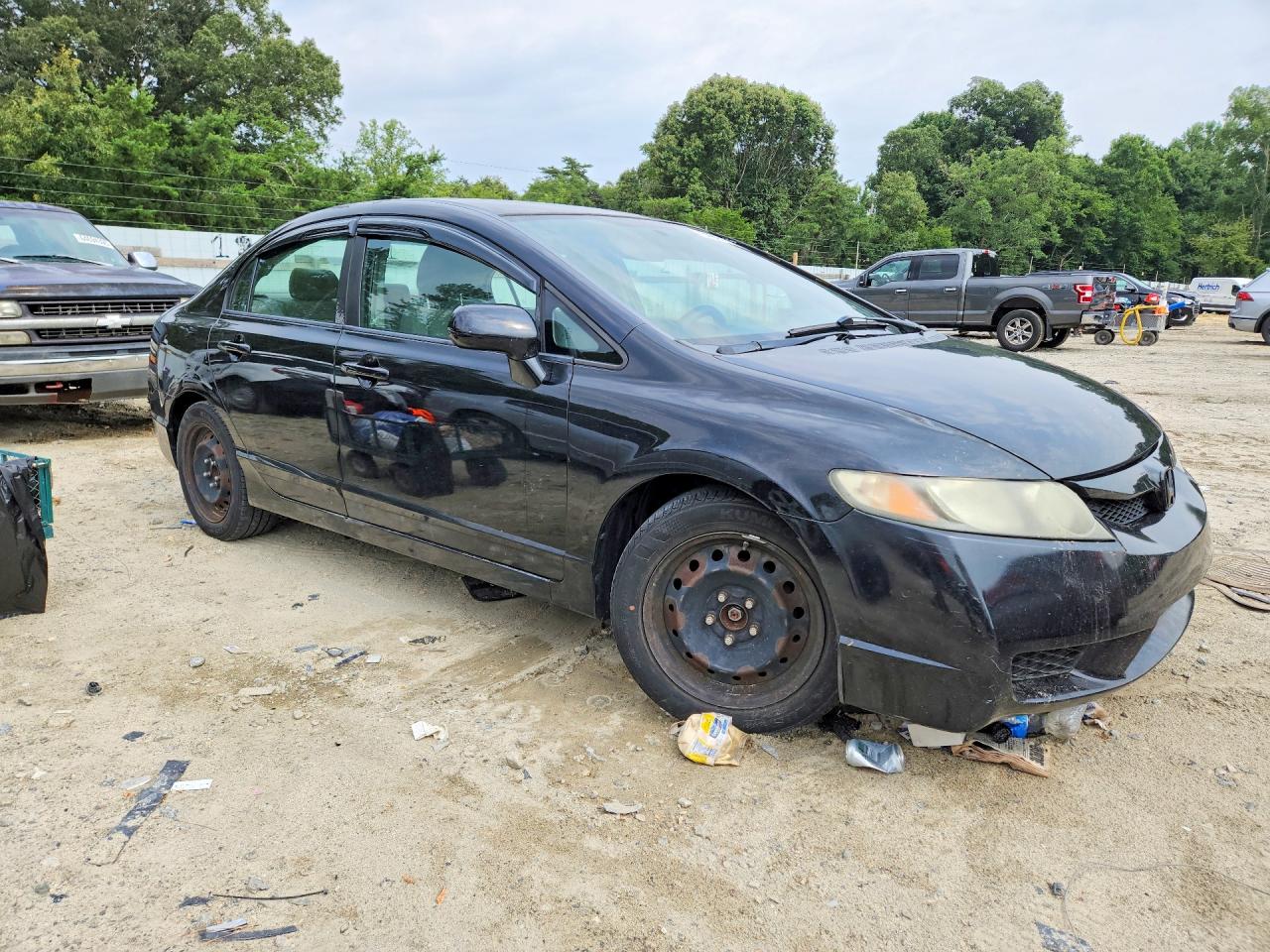 2010 Honda Civic Lx Black vin: 2HGFA1F5XAH501377