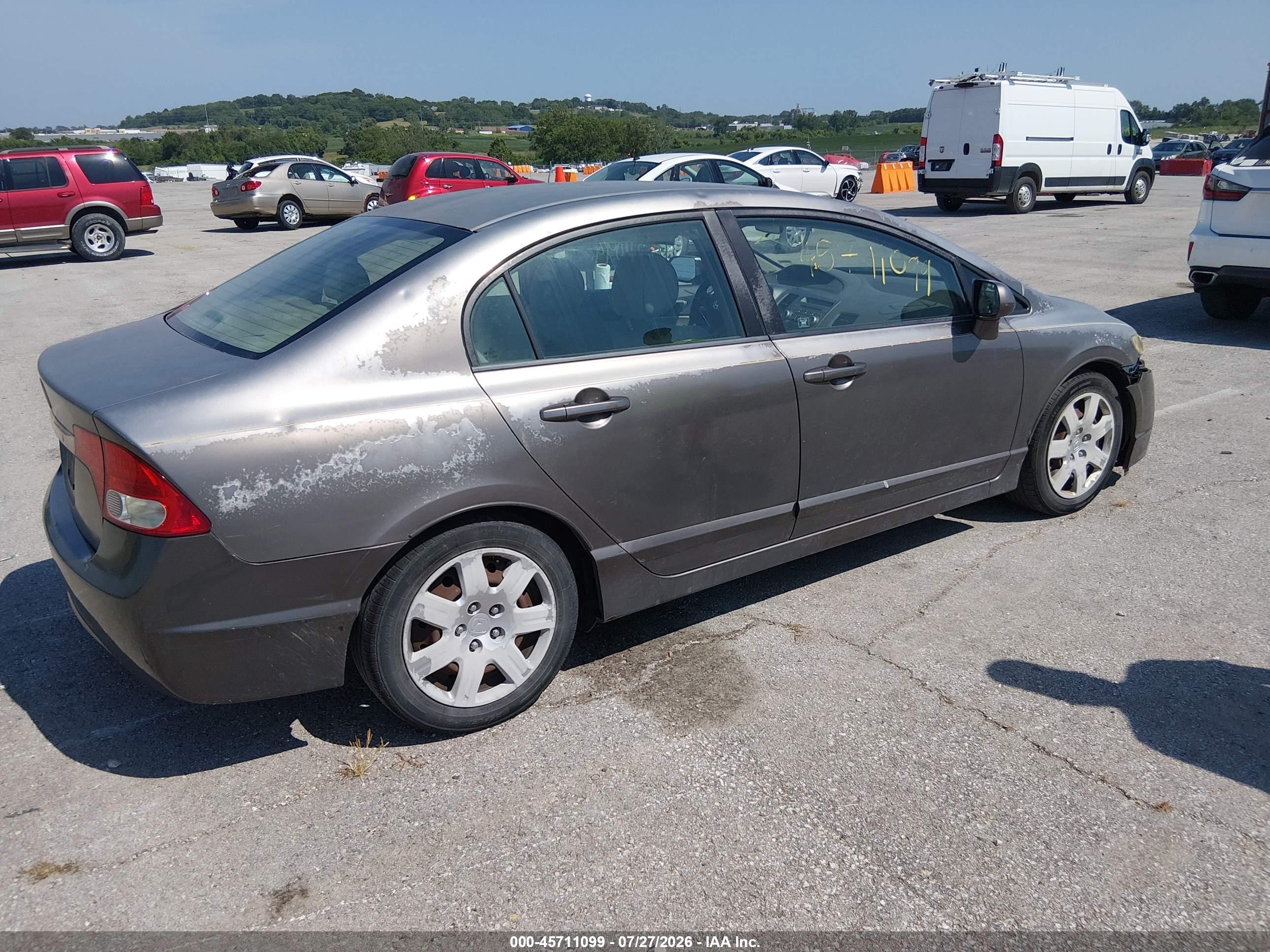 2010 Honda Civic Lx Gray vin: 2HGFA1F5XAH503355