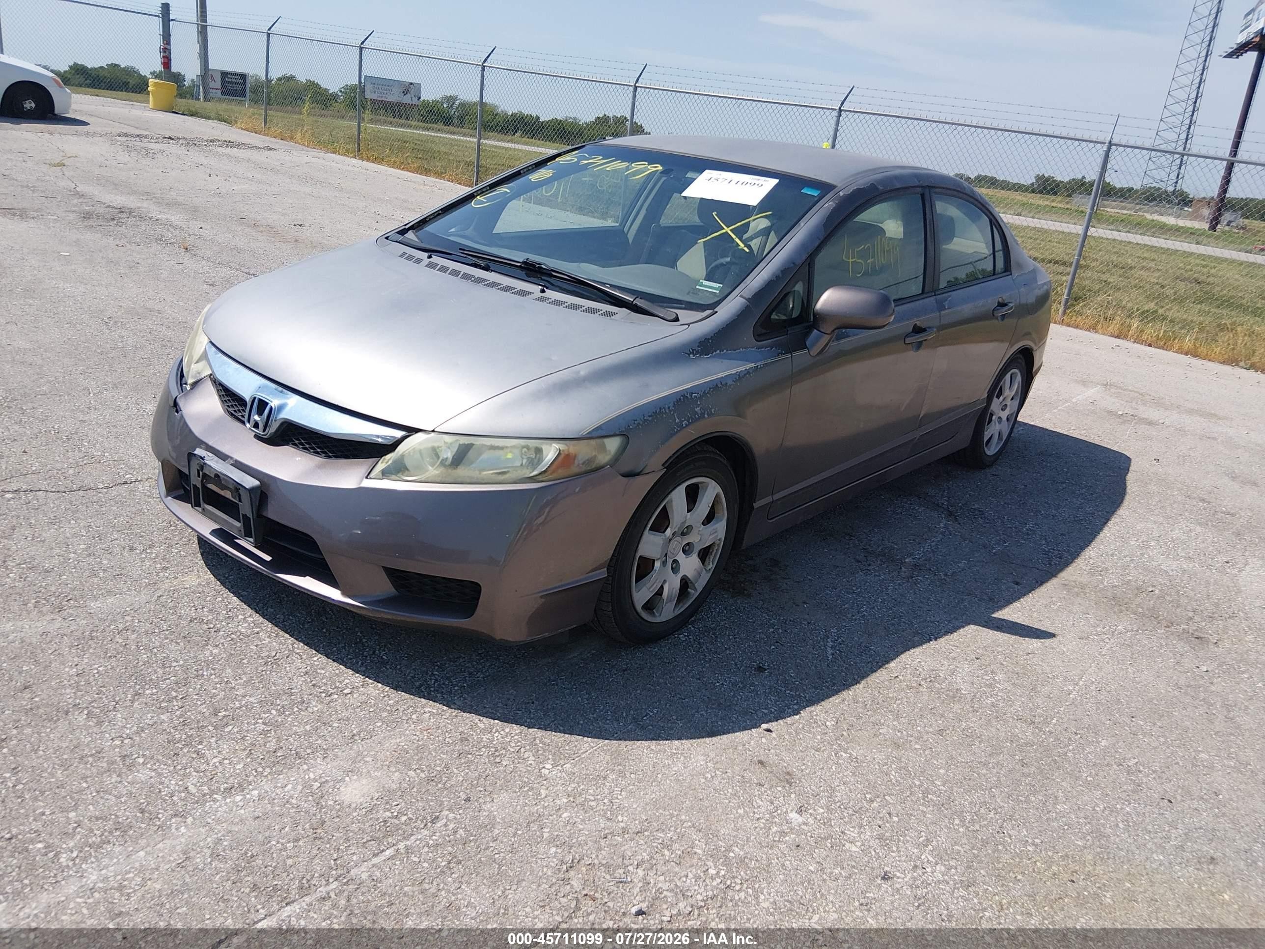 2010 Honda Civic Lx Gray vin: 2HGFA1F5XAH503355