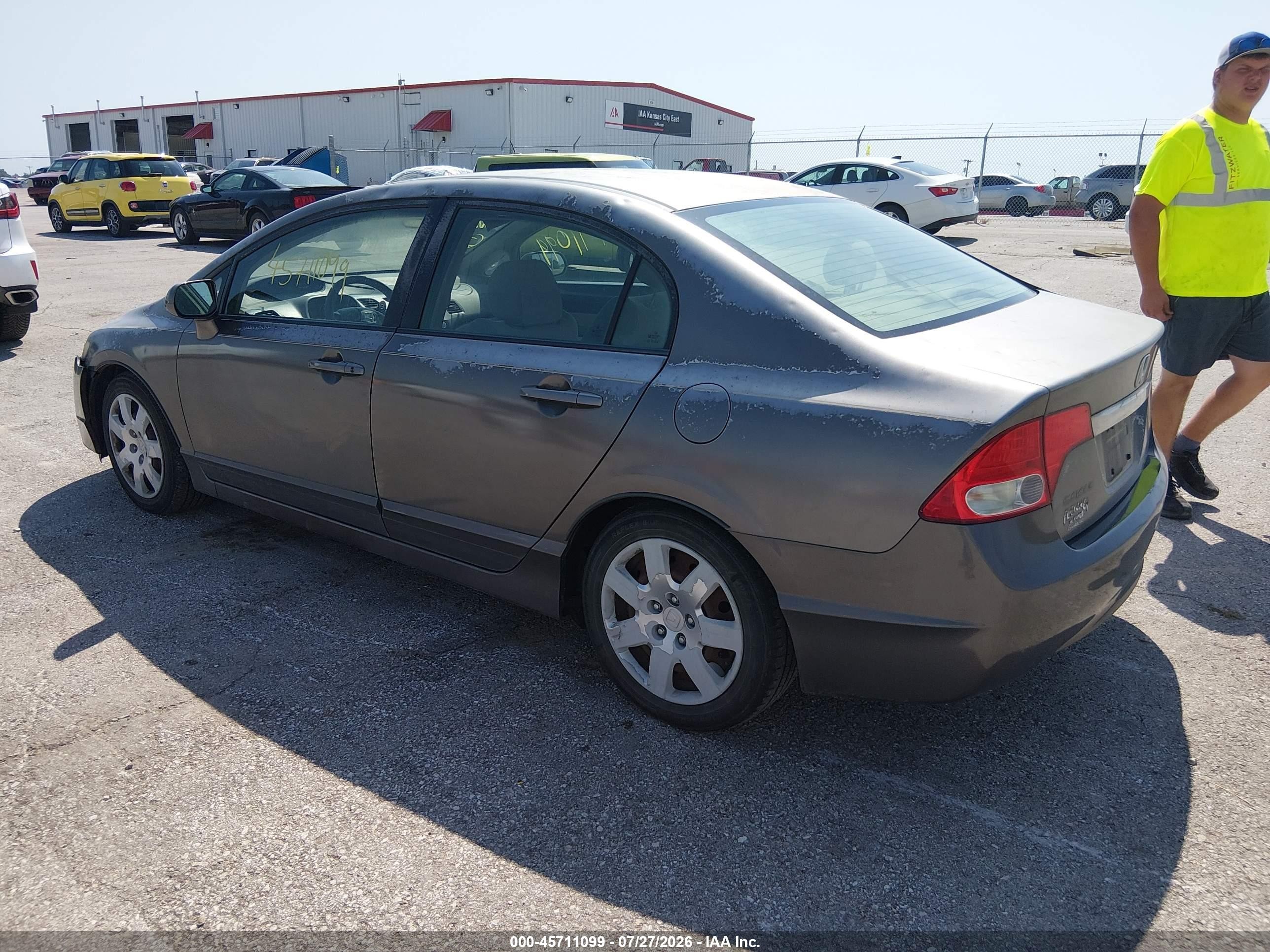 2010 Honda Civic Lx Gray vin: 2HGFA1F5XAH503355