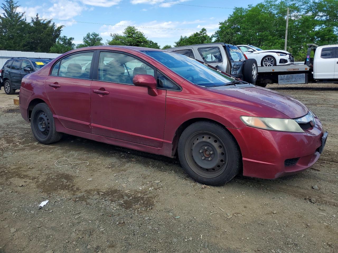 2010 Honda Civic Lx Maroon vin: 2HGFA1F5XAH525307