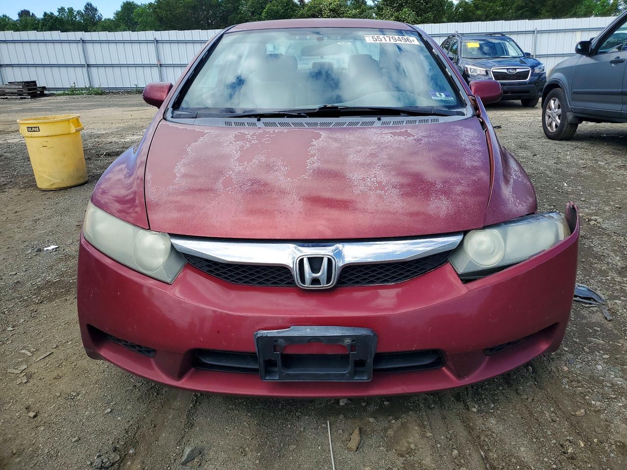 2010 Honda Civic Lx Maroon vin: 2HGFA1F5XAH525307