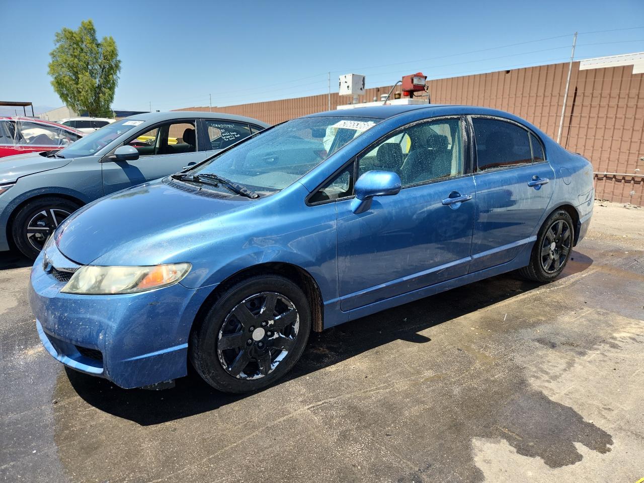2010 Honda Civic Blue vin: 2HGFA1F5XAH560512 Damage: Left Front Door, Dent(S) W/ Paint Dmg, 3 To 4 Inches
