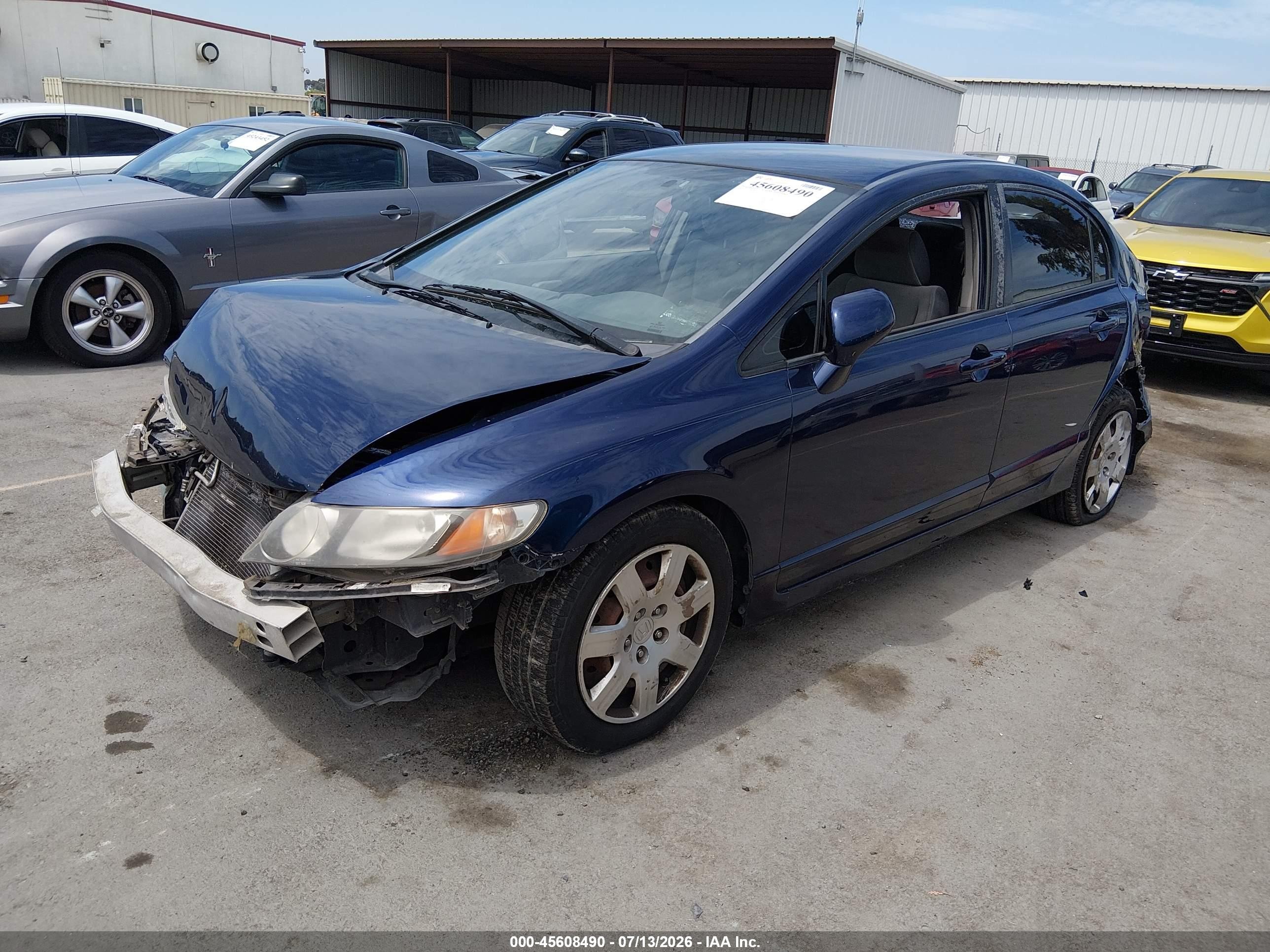2010 Honda Civic Lx Blue vin: 2HGFA1F5XAH561241