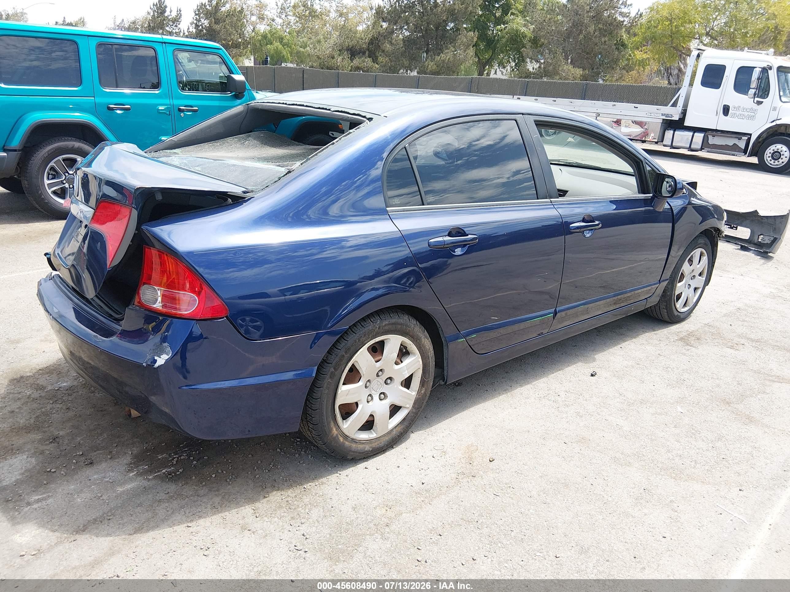2010 Honda Civic Lx Blue vin: 2HGFA1F5XAH561241