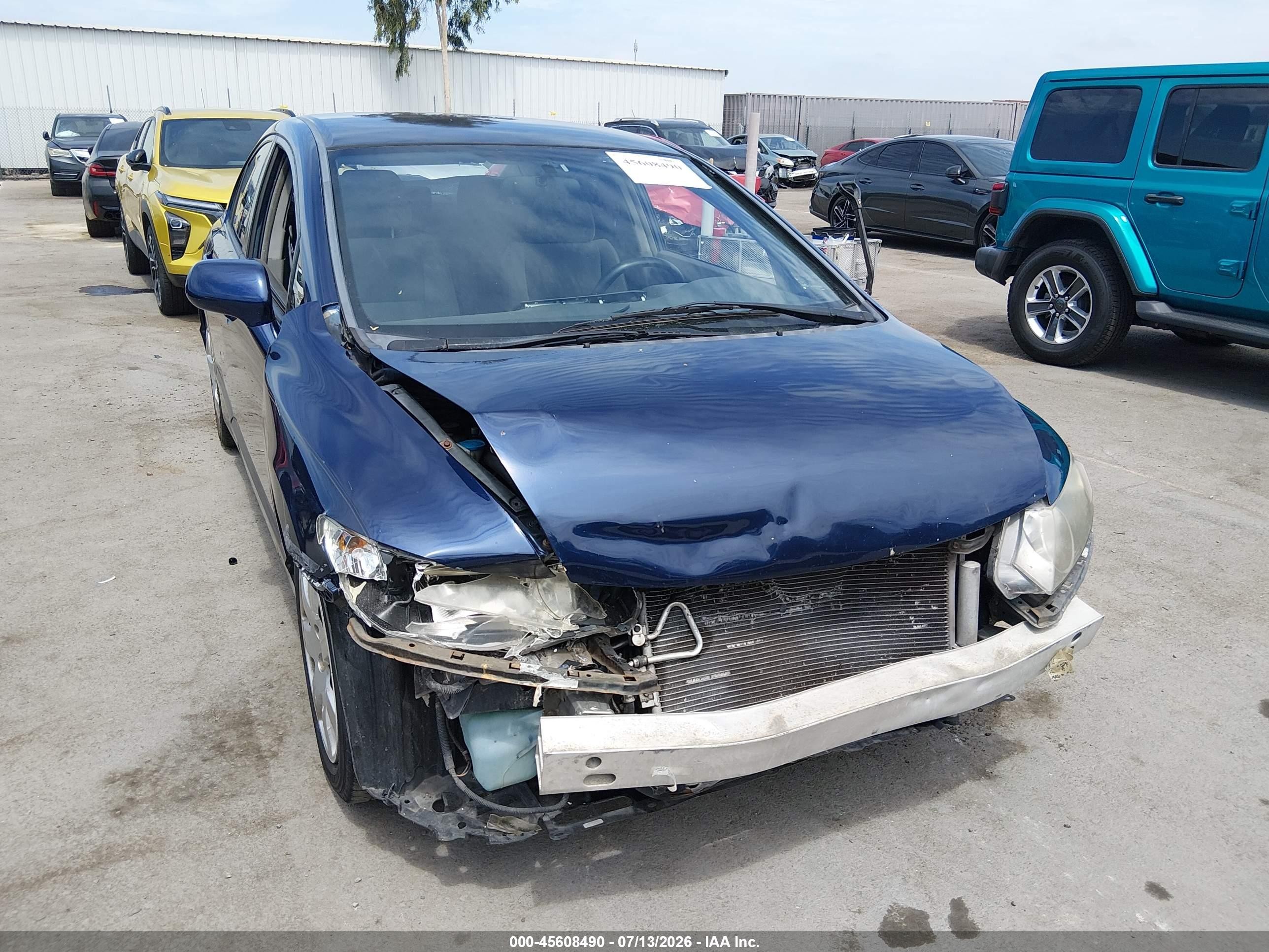 2010 Honda Civic Lx Blue vin: 2HGFA1F5XAH561241