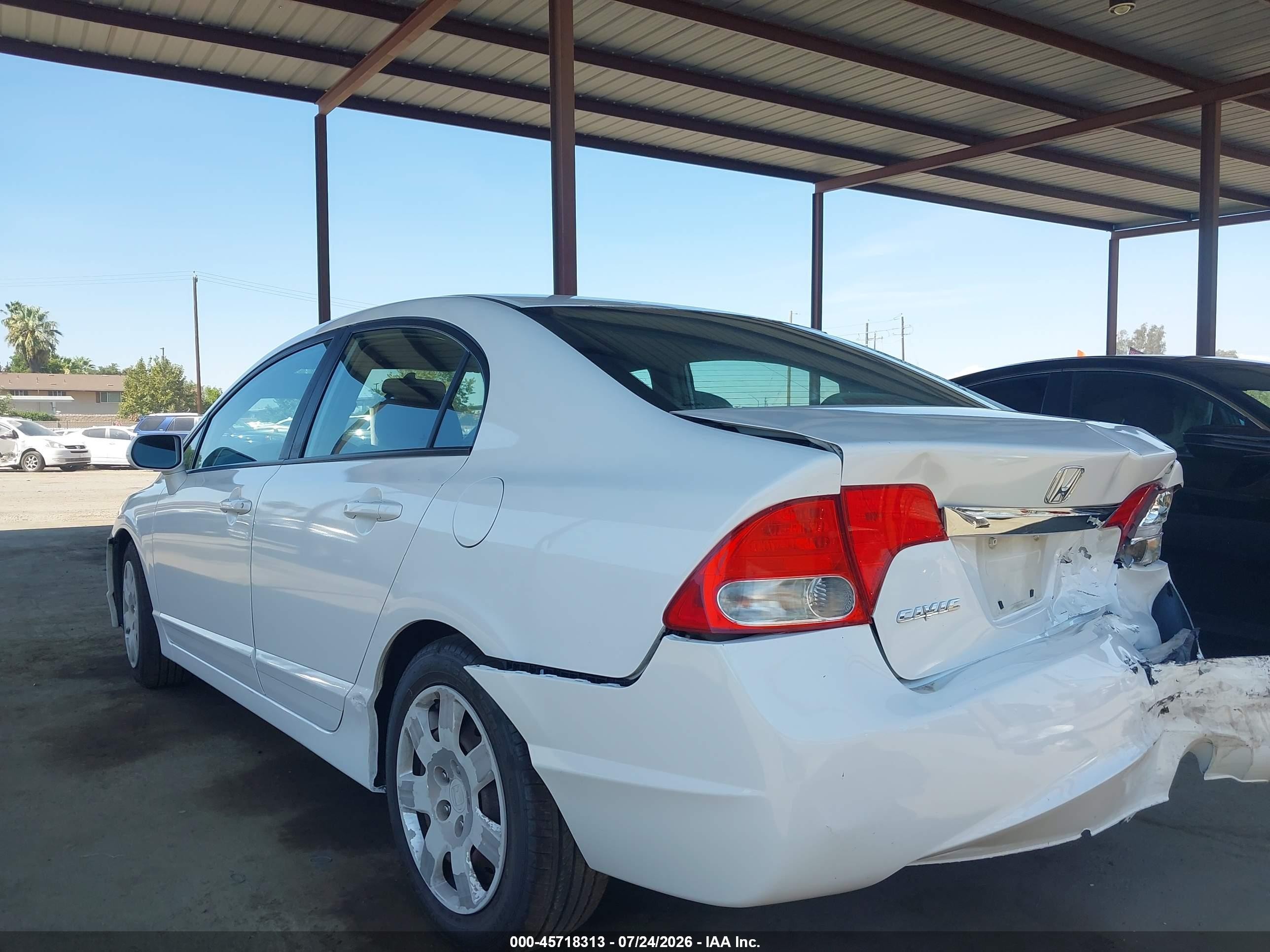 2010 Honda Civic Lx White vin: 2HGFA1F5XAH565774