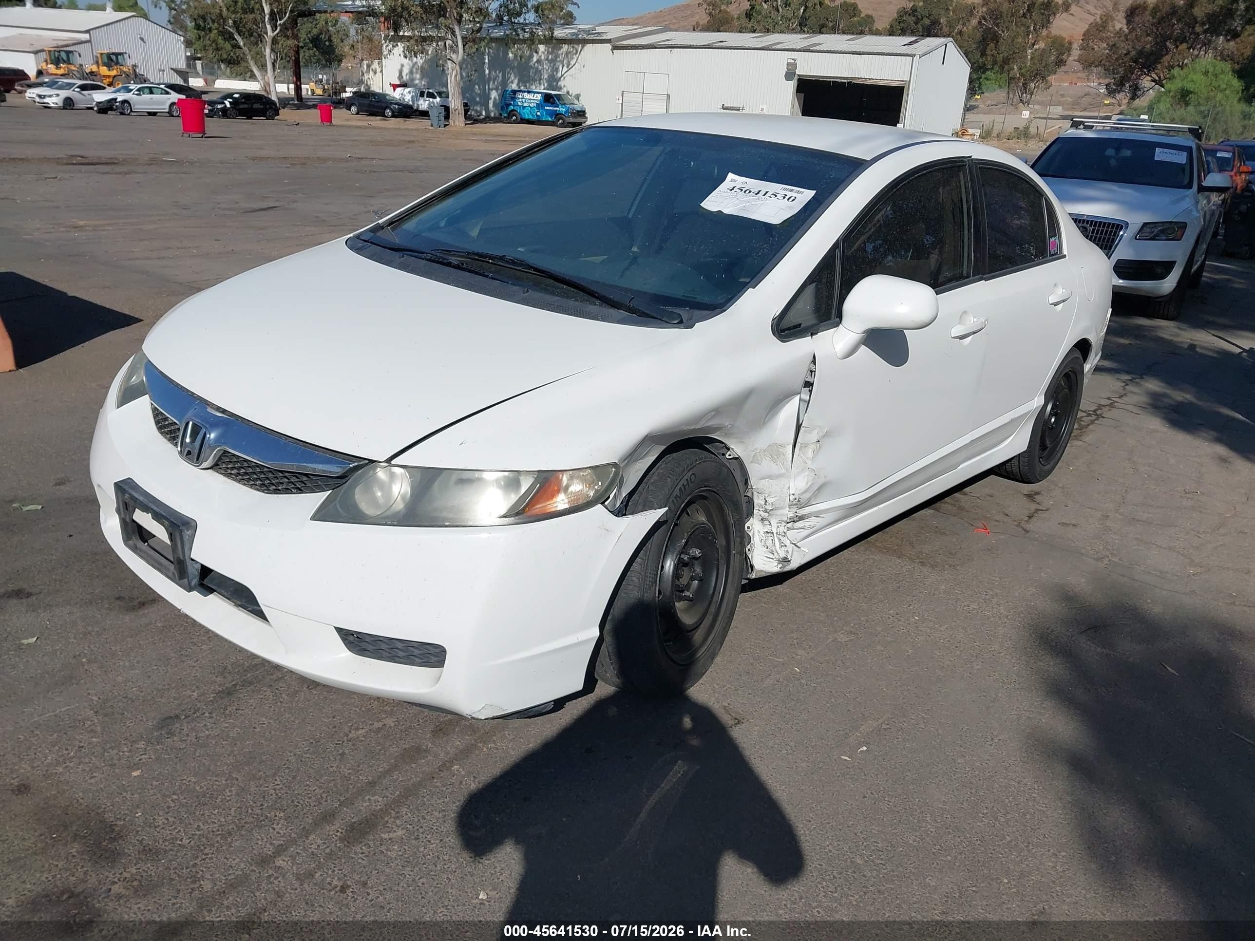 2010 Honda Civic Lx White vin: 2HGFA1F5XAH583630