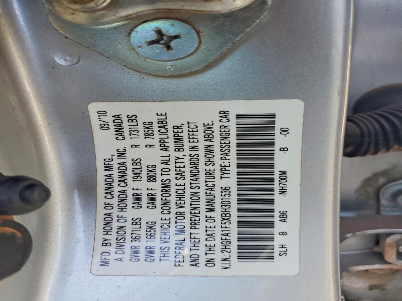 2011 Honda Civic Lx Silver vin: 2HGFA1F5XBH301536