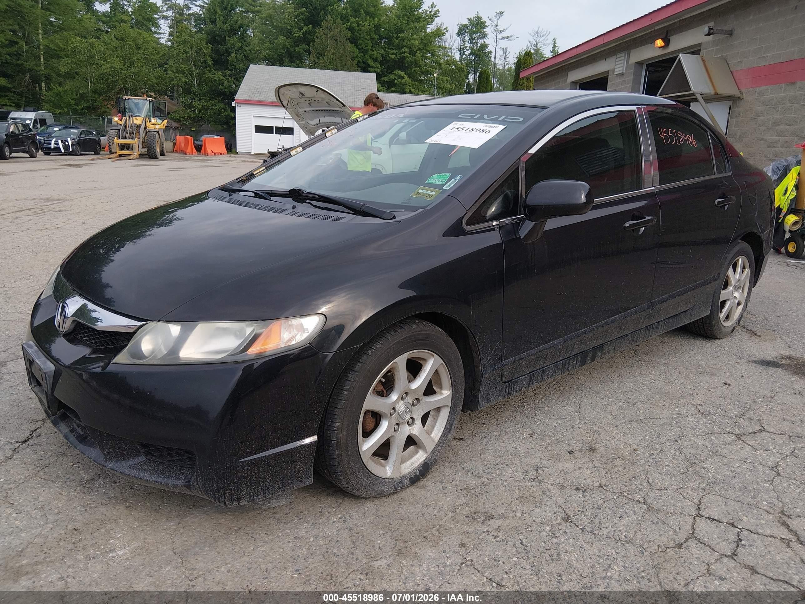2011 Honda Civic Lx Black vin: 2HGFA1F5XBH305800