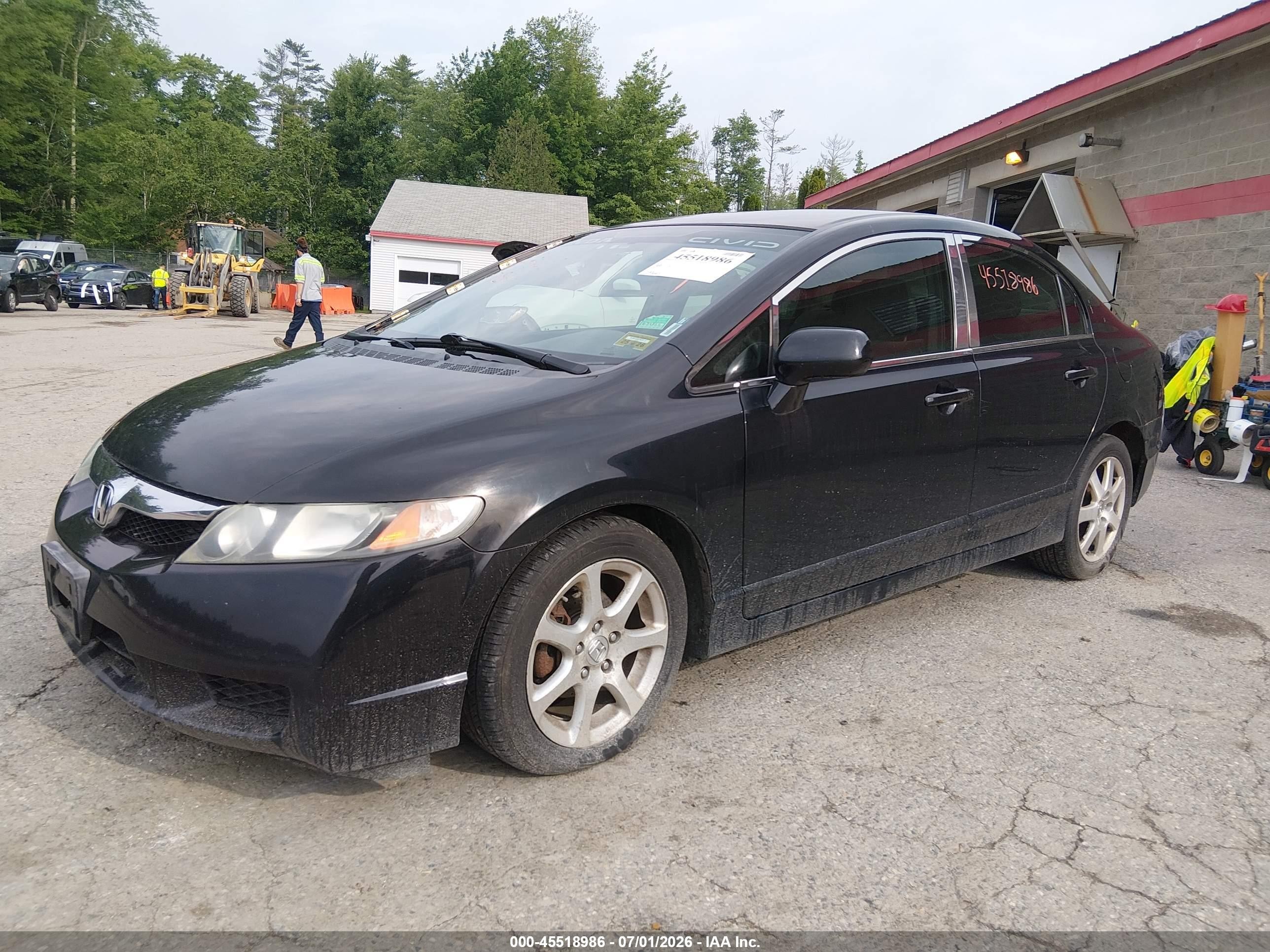 2011 Honda Civic Lx Black vin: 2HGFA1F5XBH305800