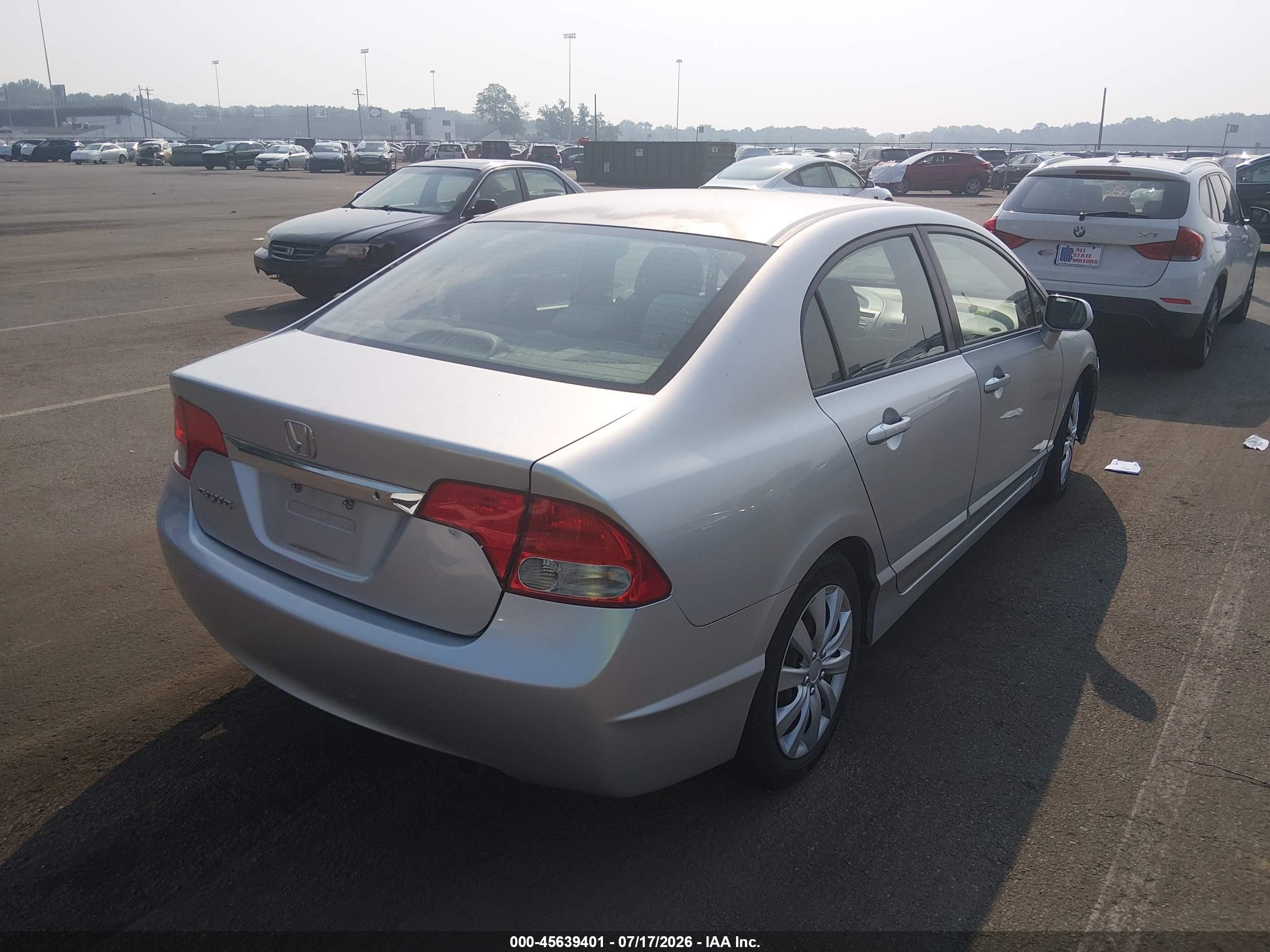 2011 Honda Civic Lx Gray vin: 2HGFA1F5XBH307109