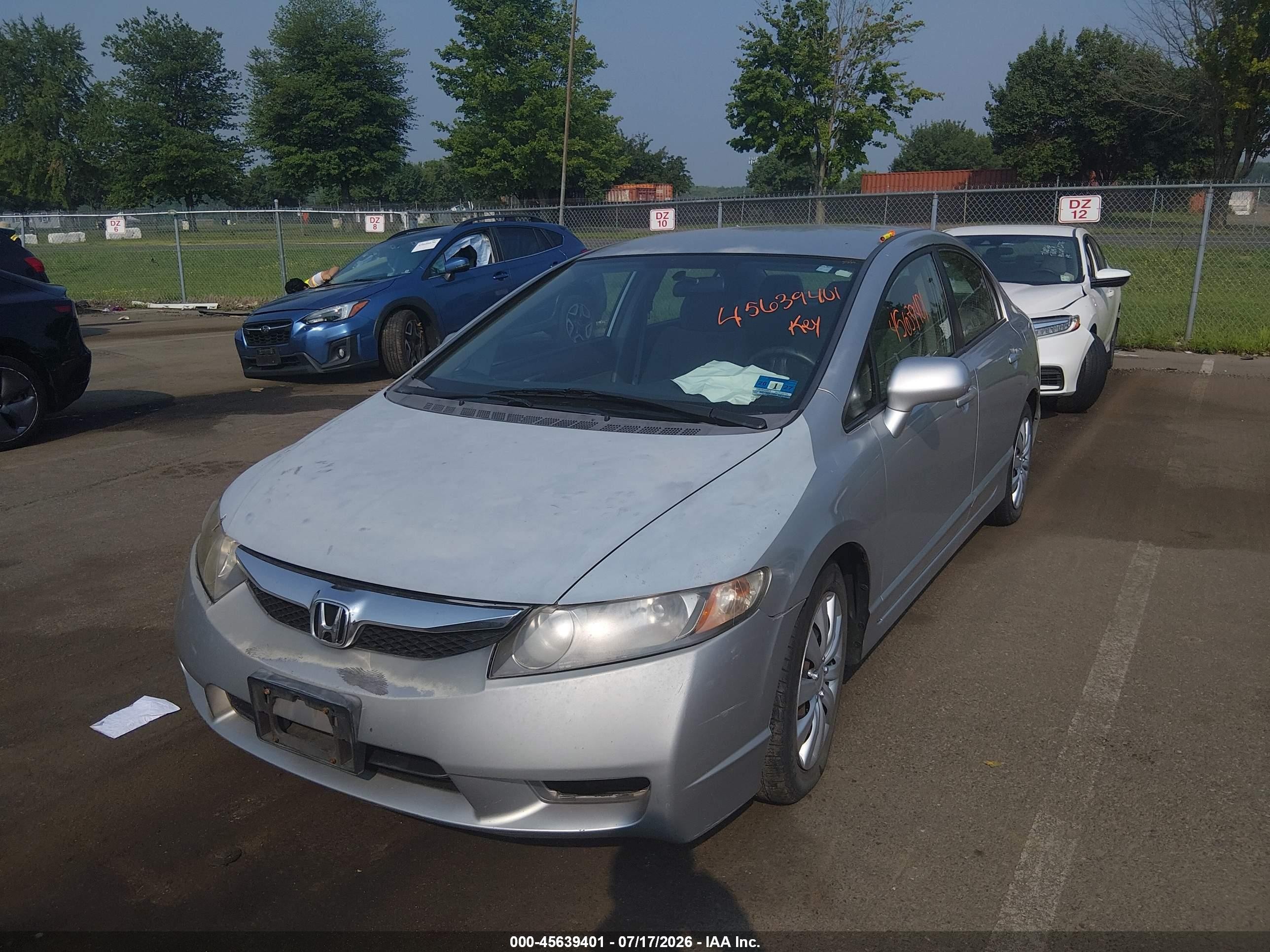 2011 Honda Civic Lx Gray vin: 2HGFA1F5XBH307109