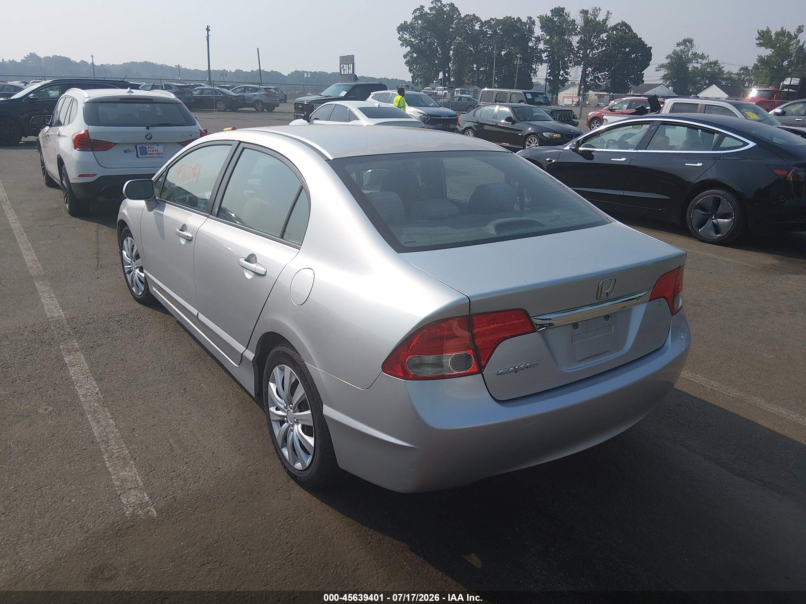 2011 Honda Civic Lx Gray vin: 2HGFA1F5XBH307109
