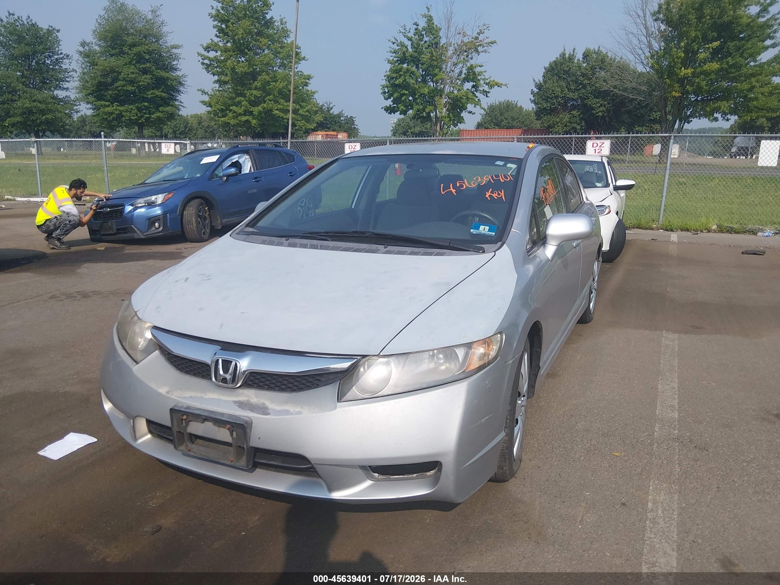 2011 Honda Civic Lx Gray vin: 2HGFA1F5XBH307109