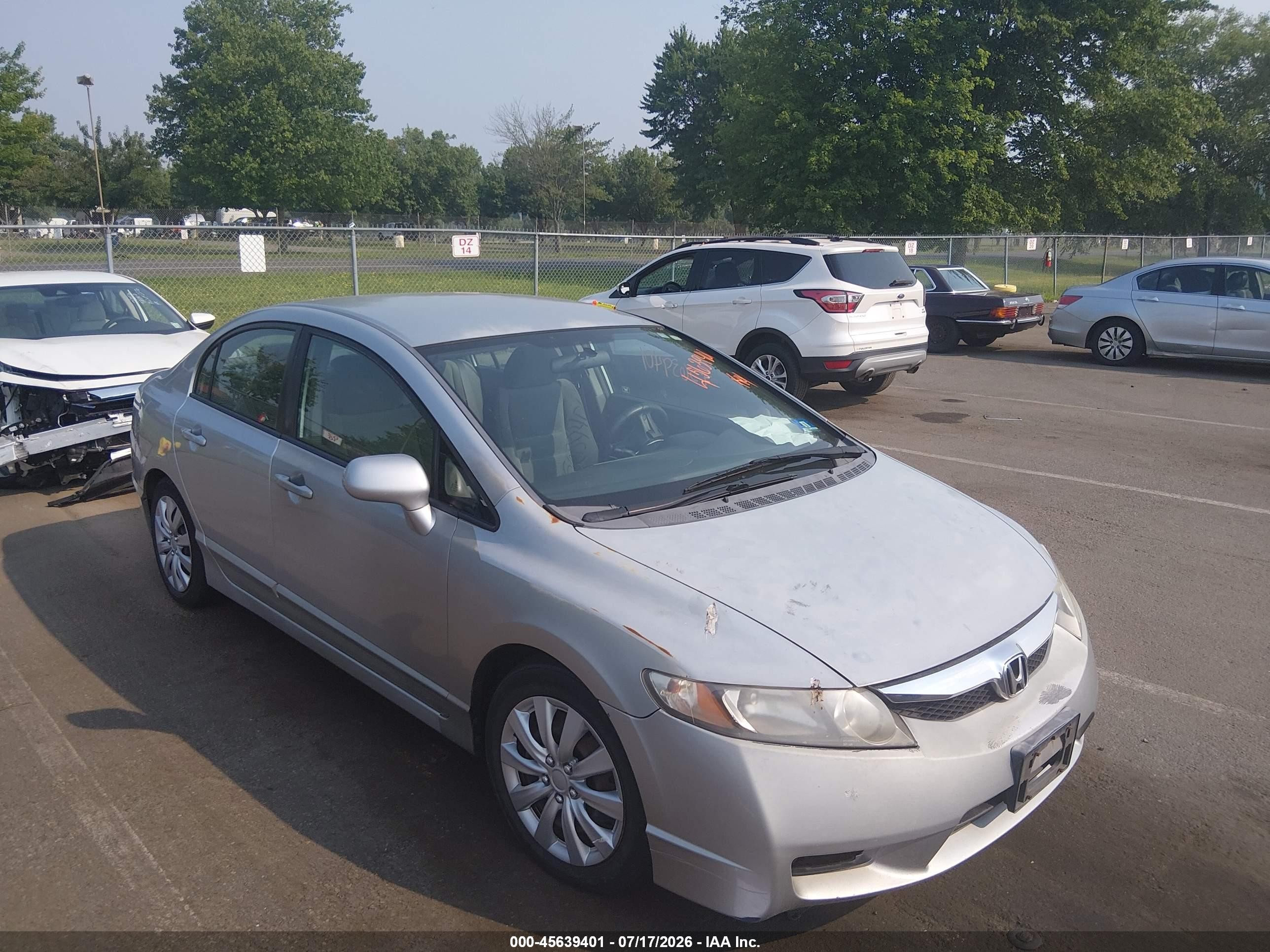 2011 Honda Civic Lx Gray vin: 2HGFA1F5XBH307109