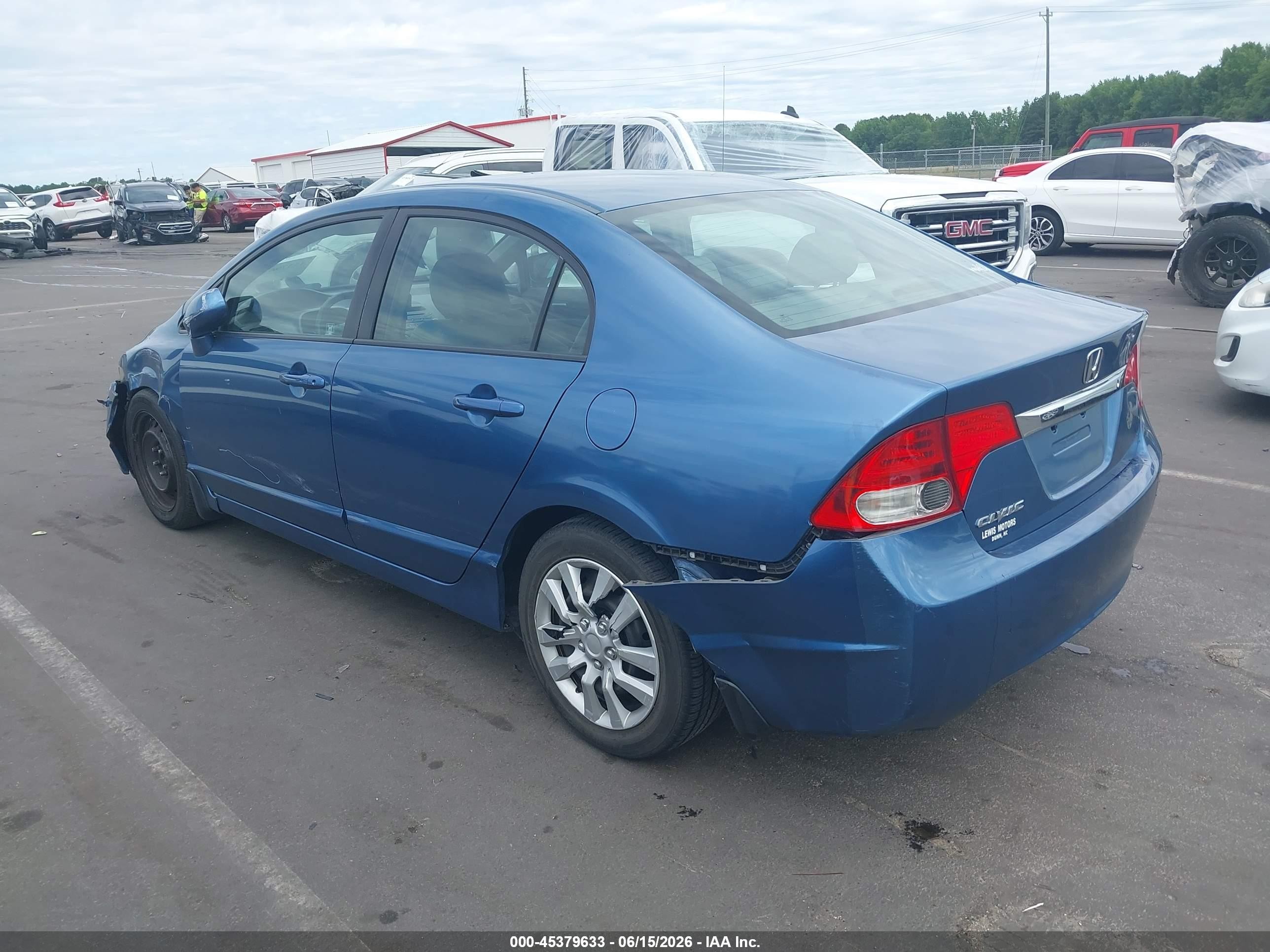2011 Honda Civic Lx Blue vin: 2HGFA1F5XBH508766