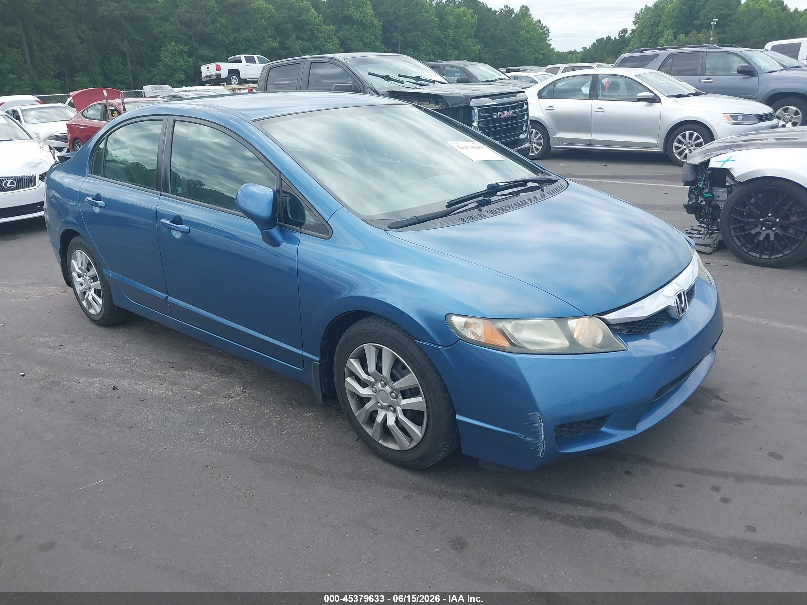 2011 Honda Civic Lx Blue vin: 2HGFA1F5XBH508766