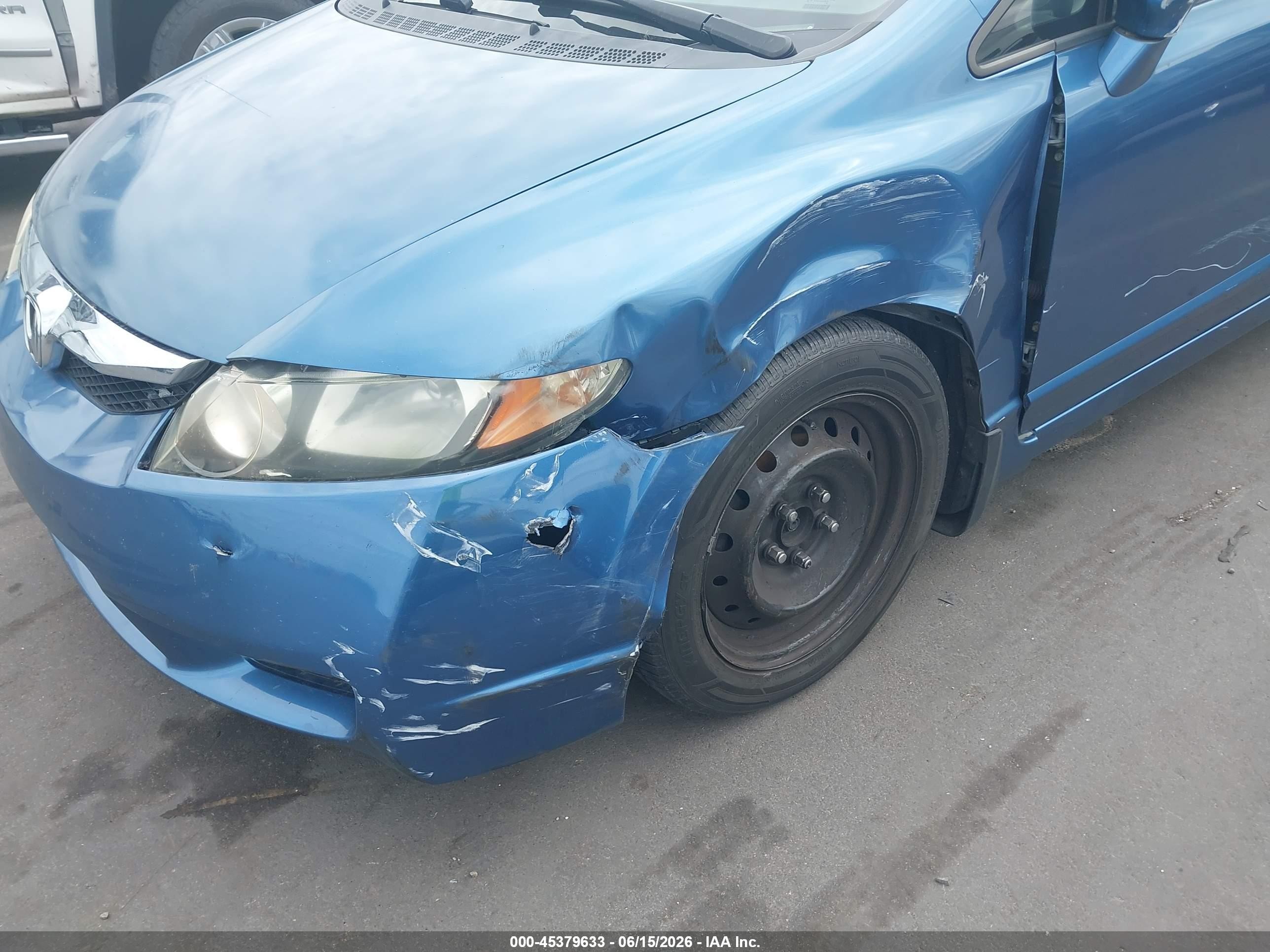 2011 Honda Civic Lx Blue vin: 2HGFA1F5XBH508766