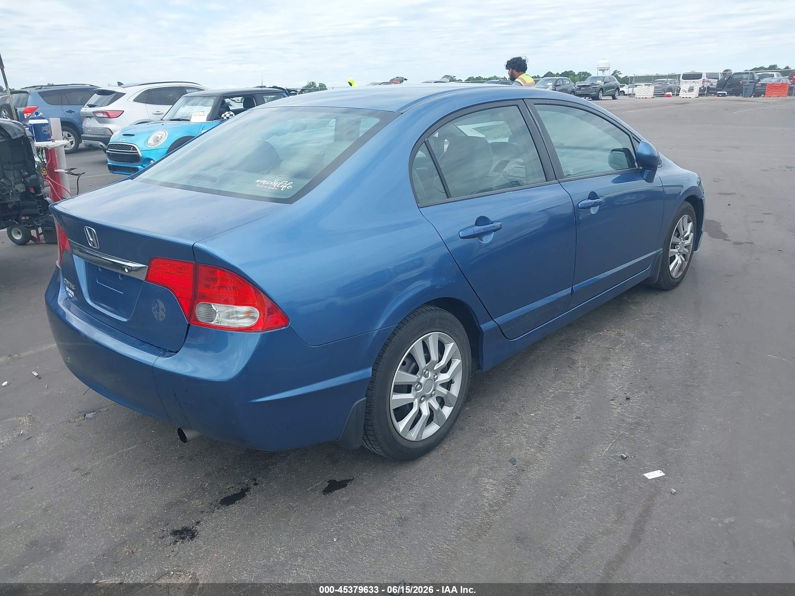 2011 Honda Civic Lx Blue vin: 2HGFA1F5XBH508766