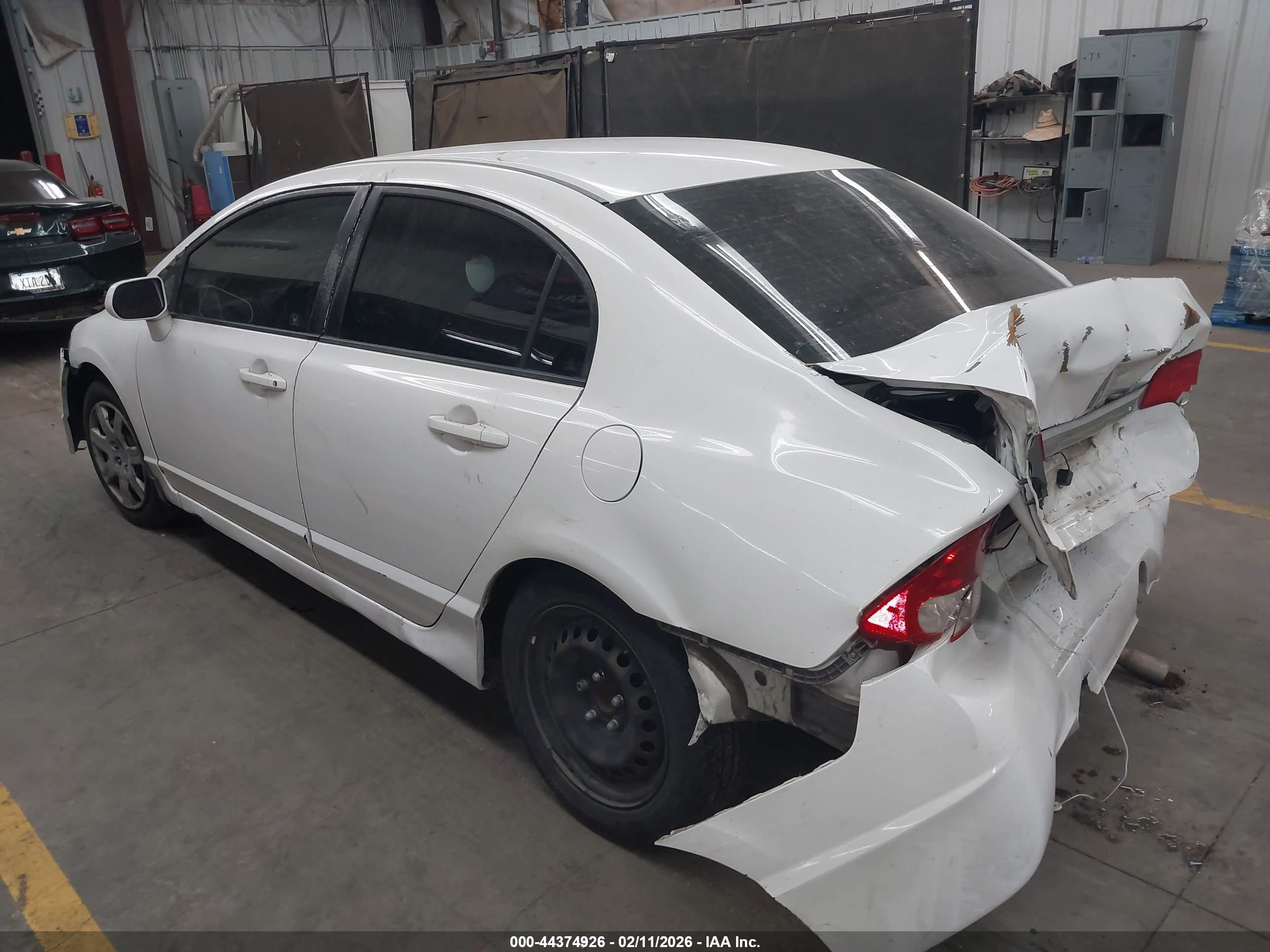 2011 Honda Civic Lx White vin: 2HGFA1F5XBH523820
