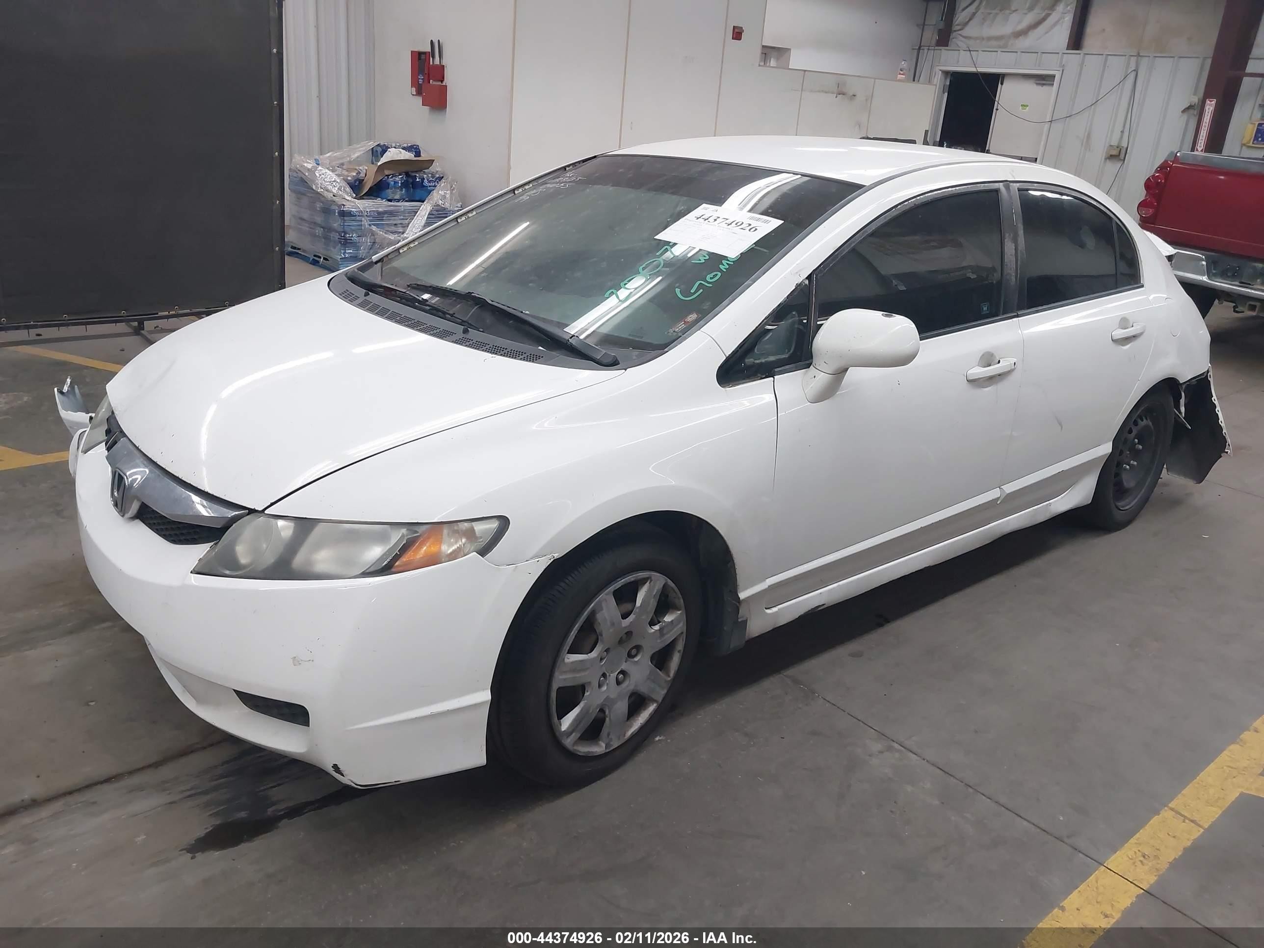 2011 Honda Civic Lx White vin: 2HGFA1F5XBH523820