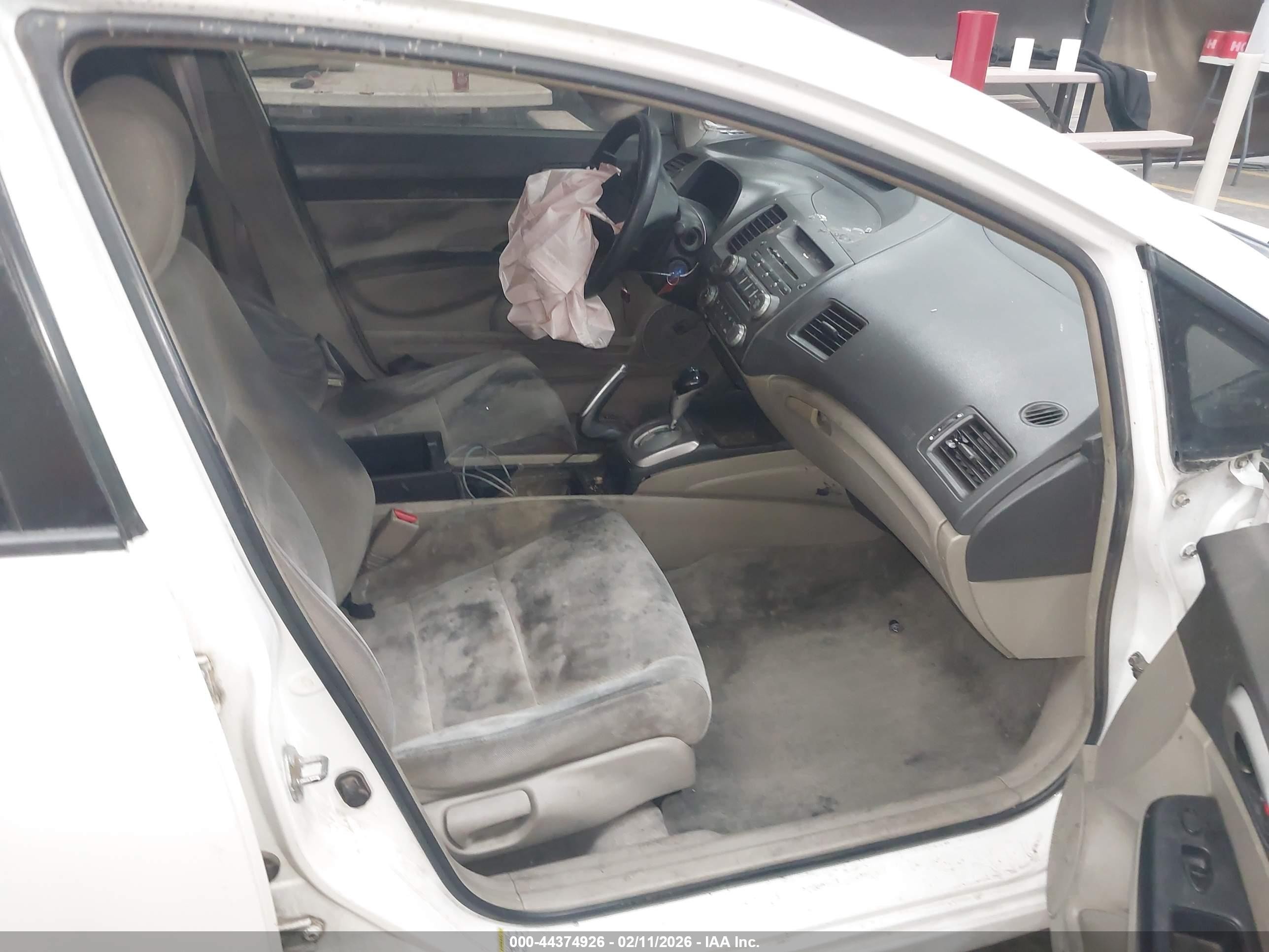 2011 Honda Civic Lx White vin: 2HGFA1F5XBH523820