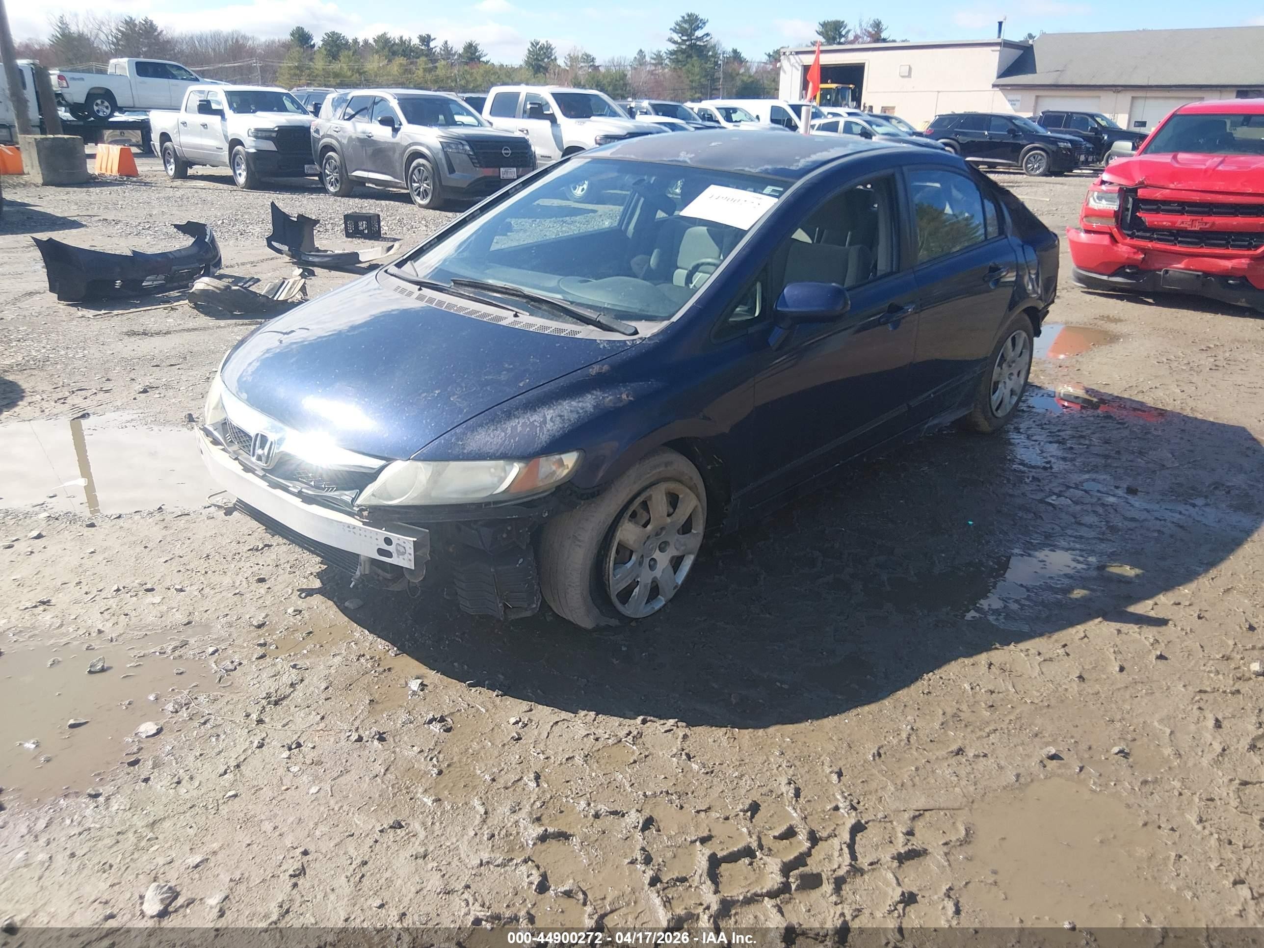 2011 Honda Civic Lx Blue vin: 2HGFA1F5XBH544912