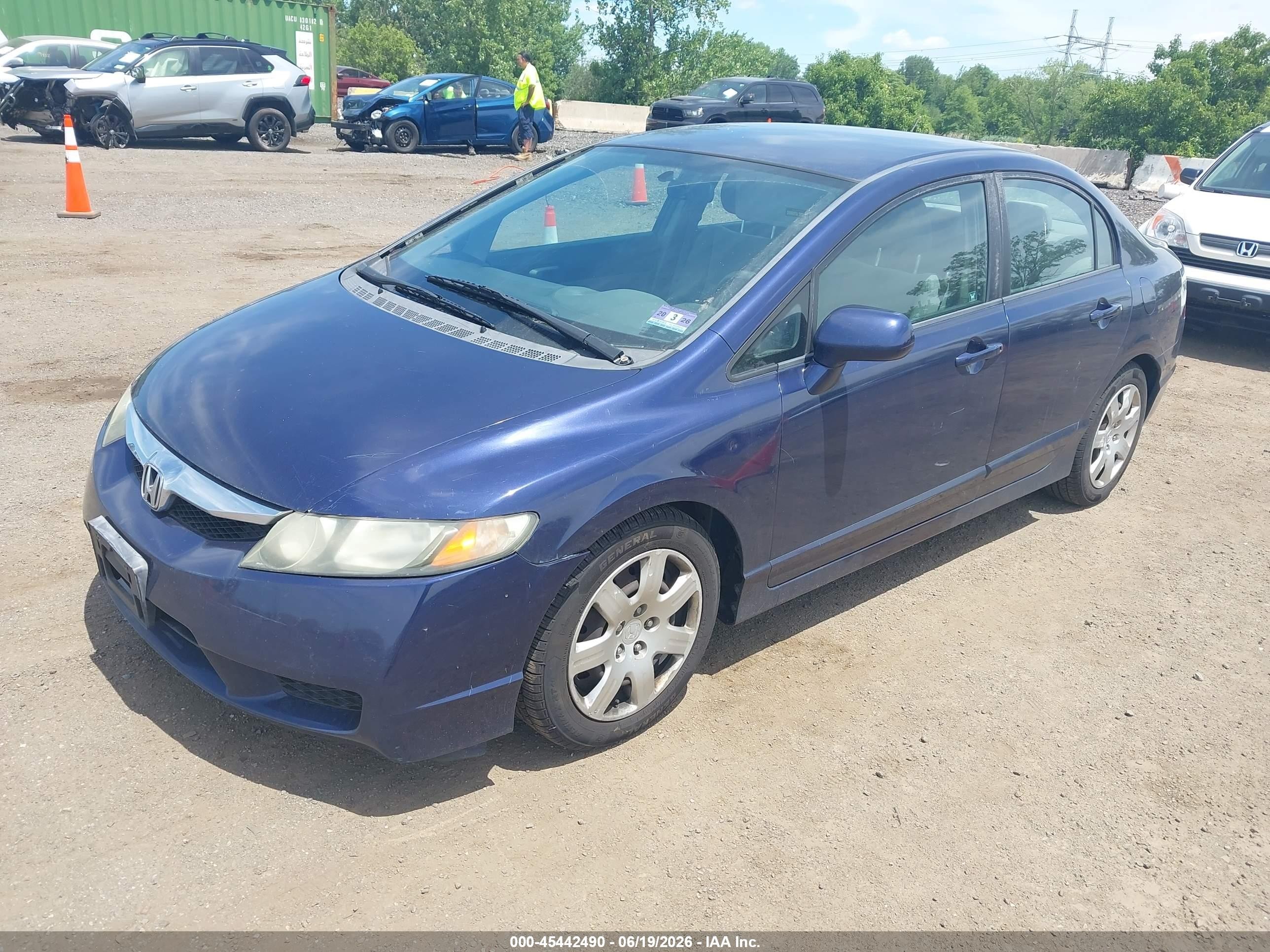2011 Honda Civic Lx Синий vin: 2HGFA1F5XBH550144