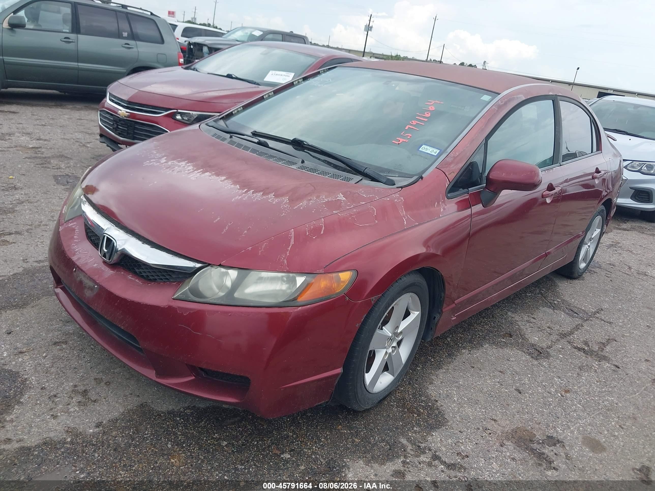 2010 Honda Civic Lx-s Red vin: 2HGFA1F61AH521266