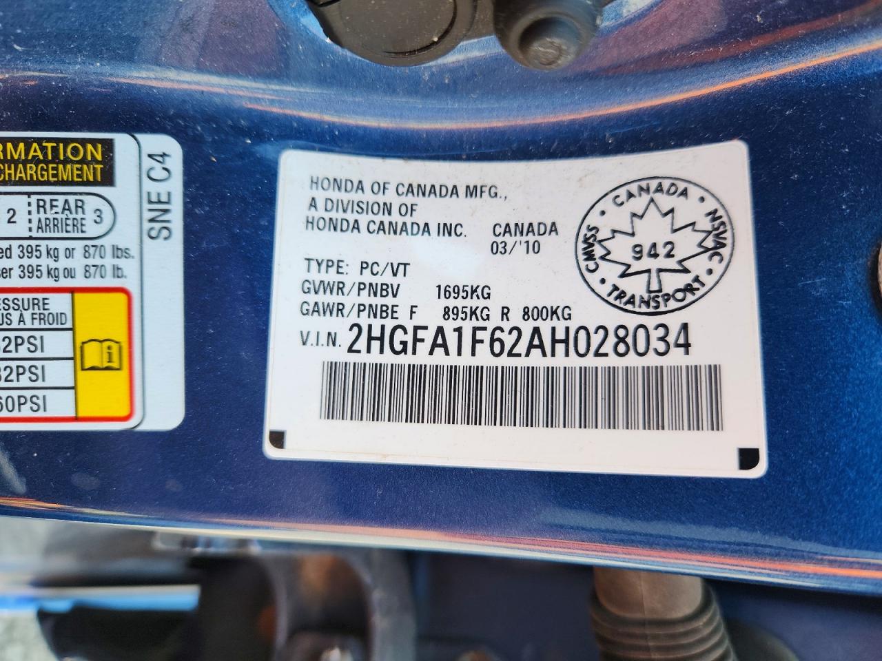 2010 Honda Civic Lx-s Синий vin: 2HGFA1F62AH028034