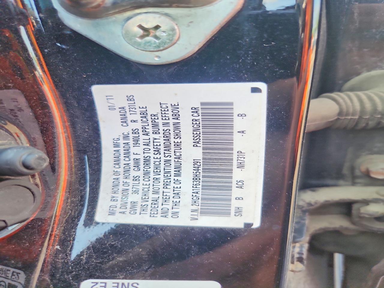 2011 Honda Civic Lx-s Угольный vin: 2HGFA1F63BH544291