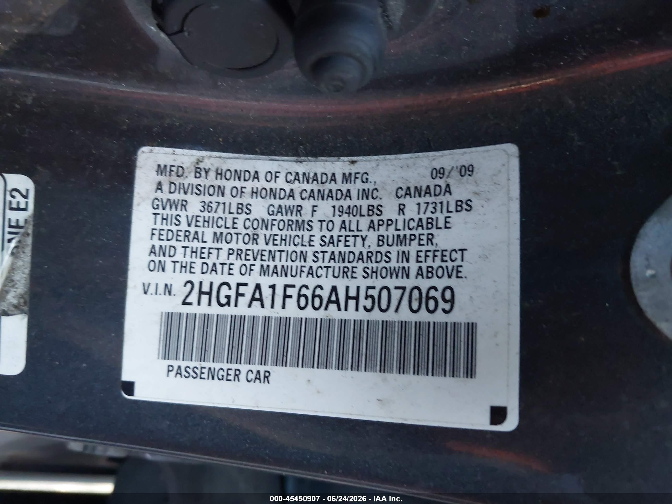 2010 Honda Civic Lx-s Gray vin: 2HGFA1F66AH507069