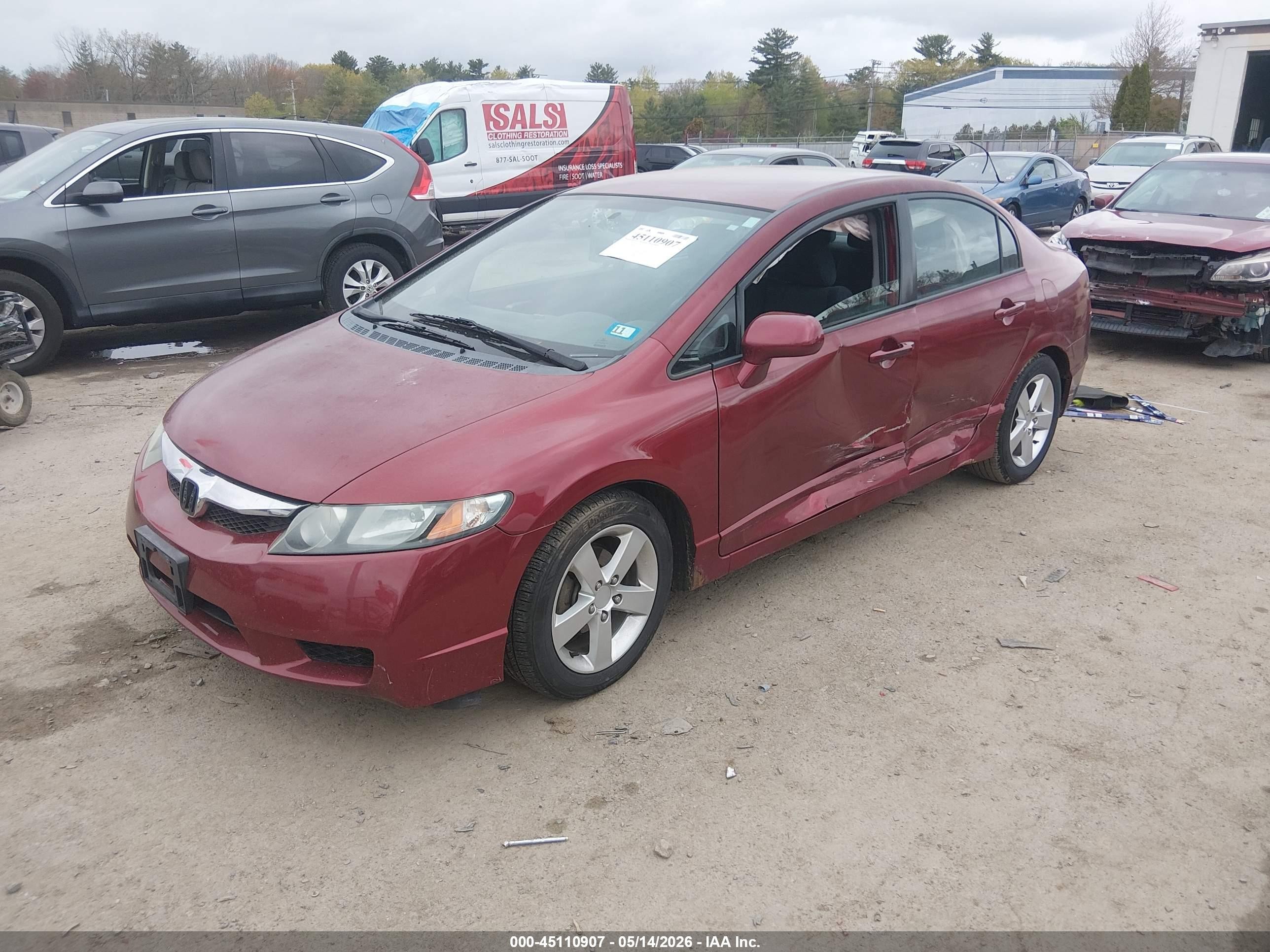 2010 Honda Civic Lx-s Red vin: 2HGFA1F66AH524096