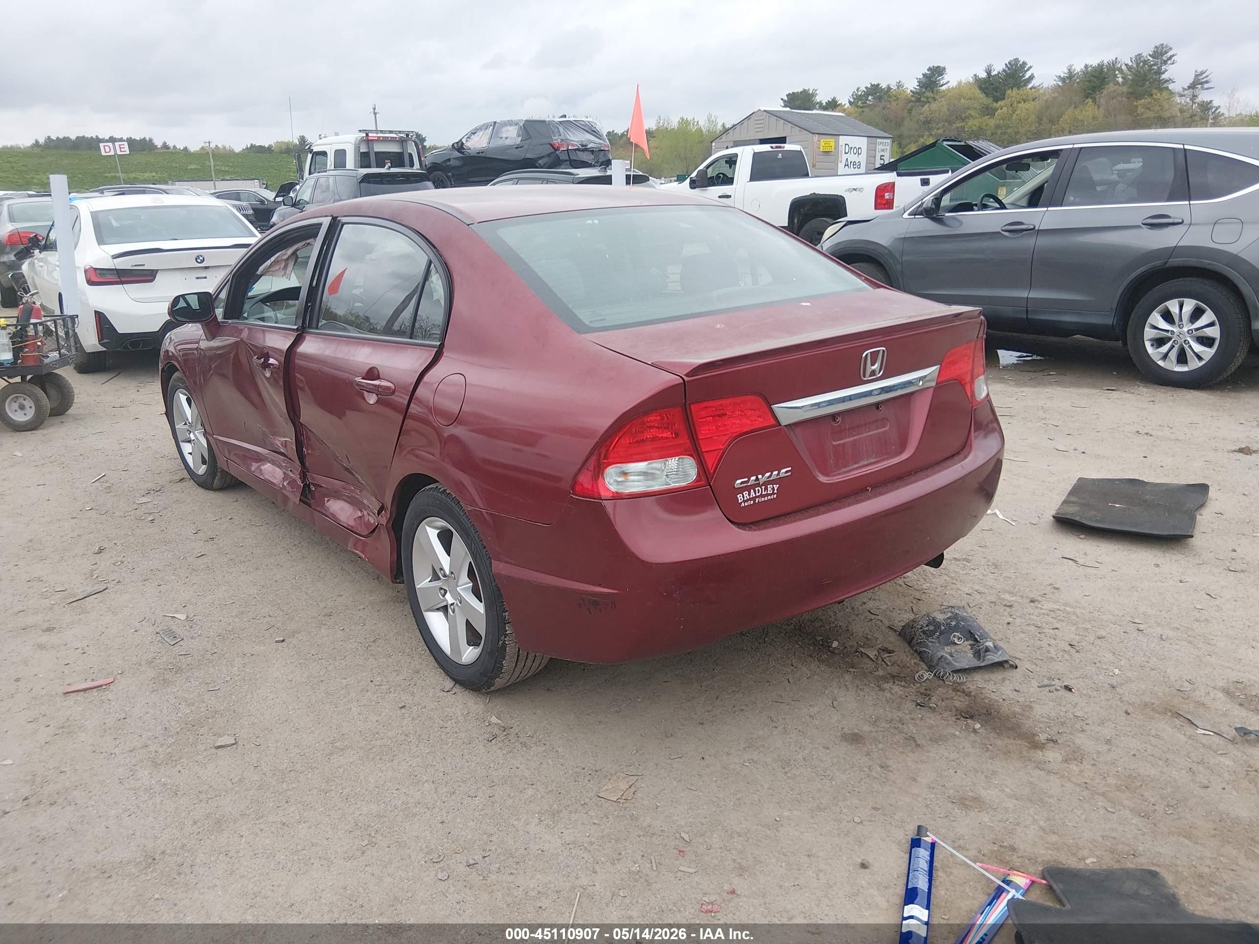 2010 Honda Civic Lx-s Red vin: 2HGFA1F66AH524096
