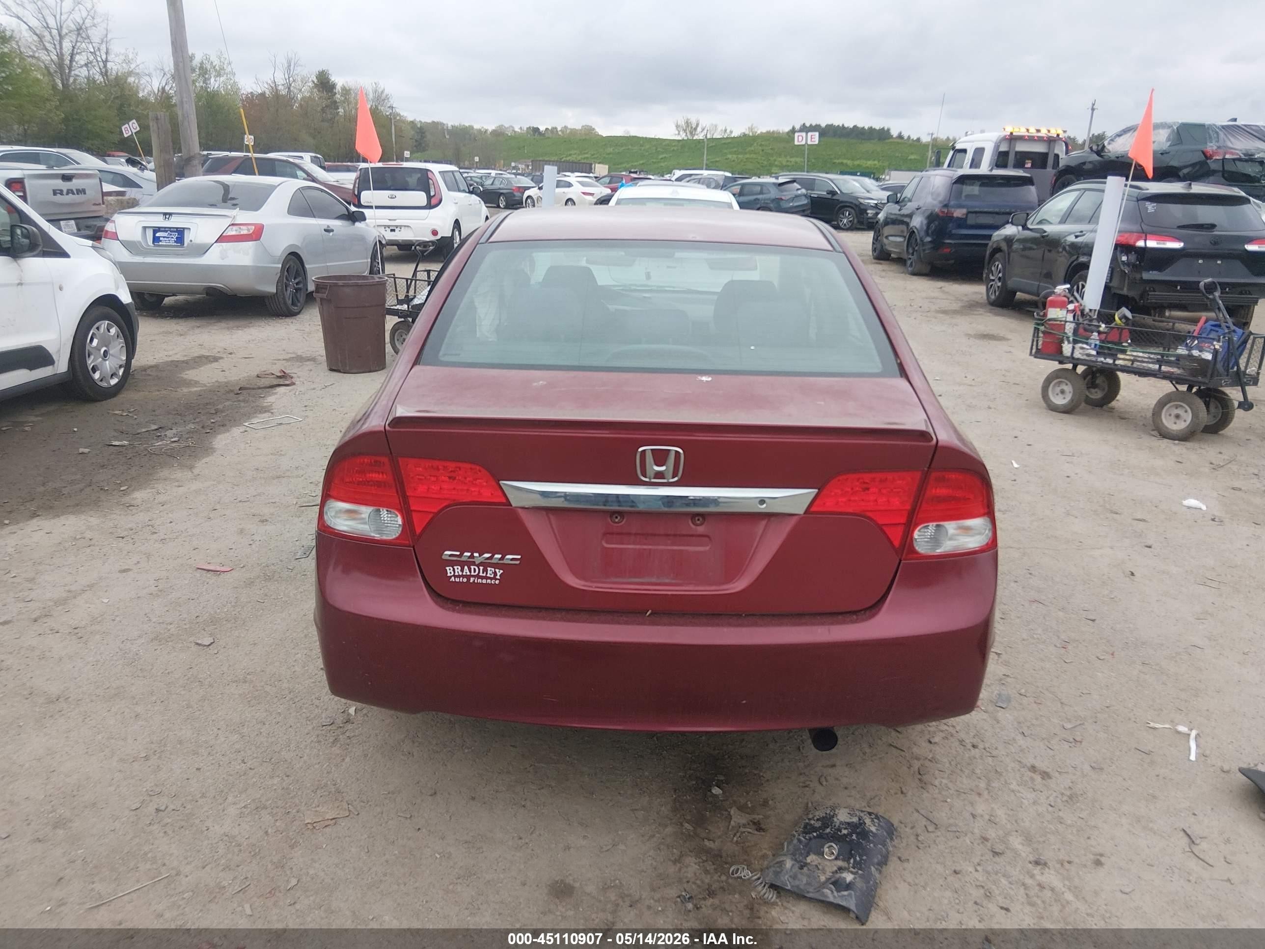 2010 Honda Civic Lx-s Red vin: 2HGFA1F66AH524096