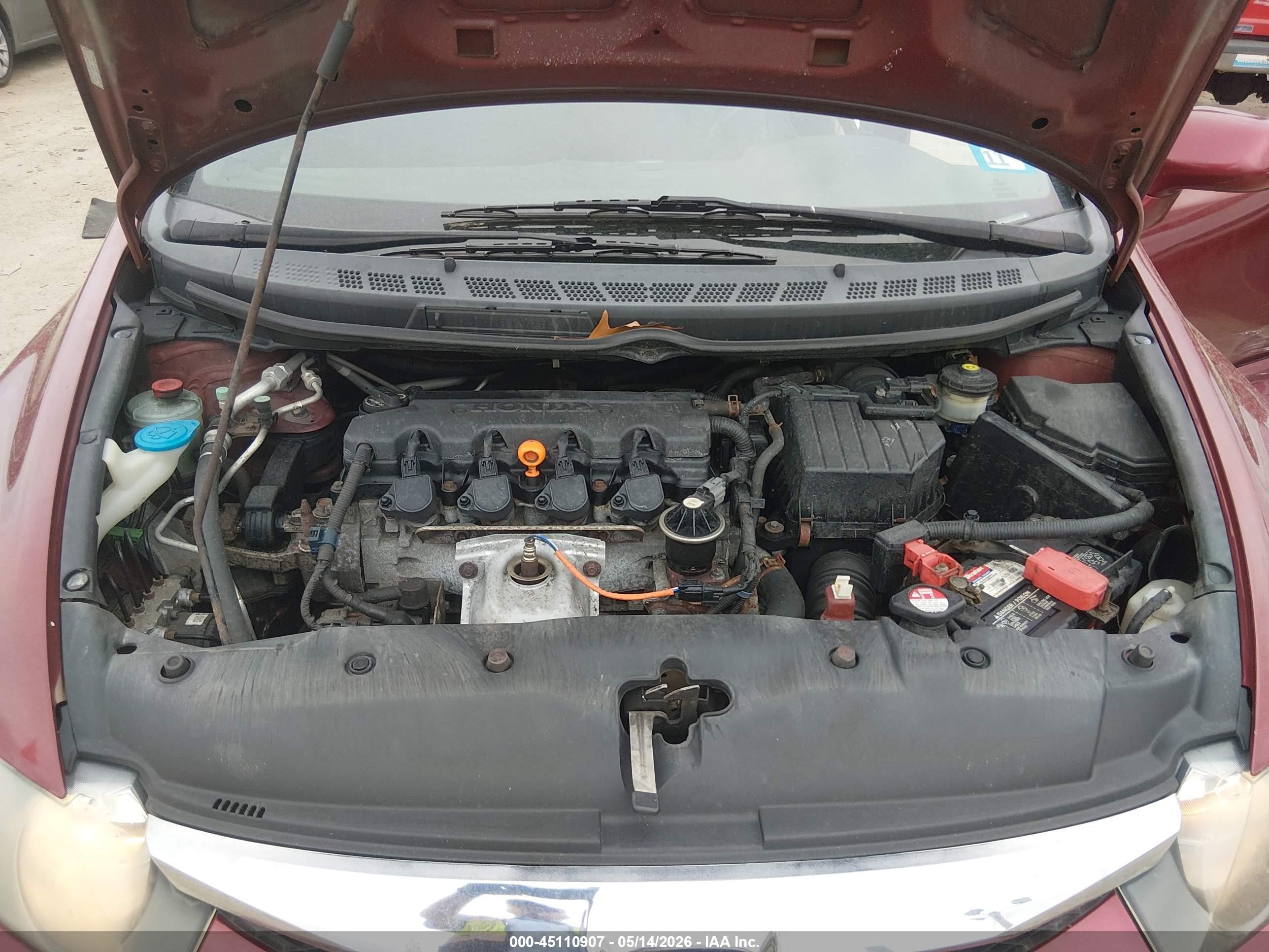 2010 Honda Civic Lx-s Red vin: 2HGFA1F66AH524096