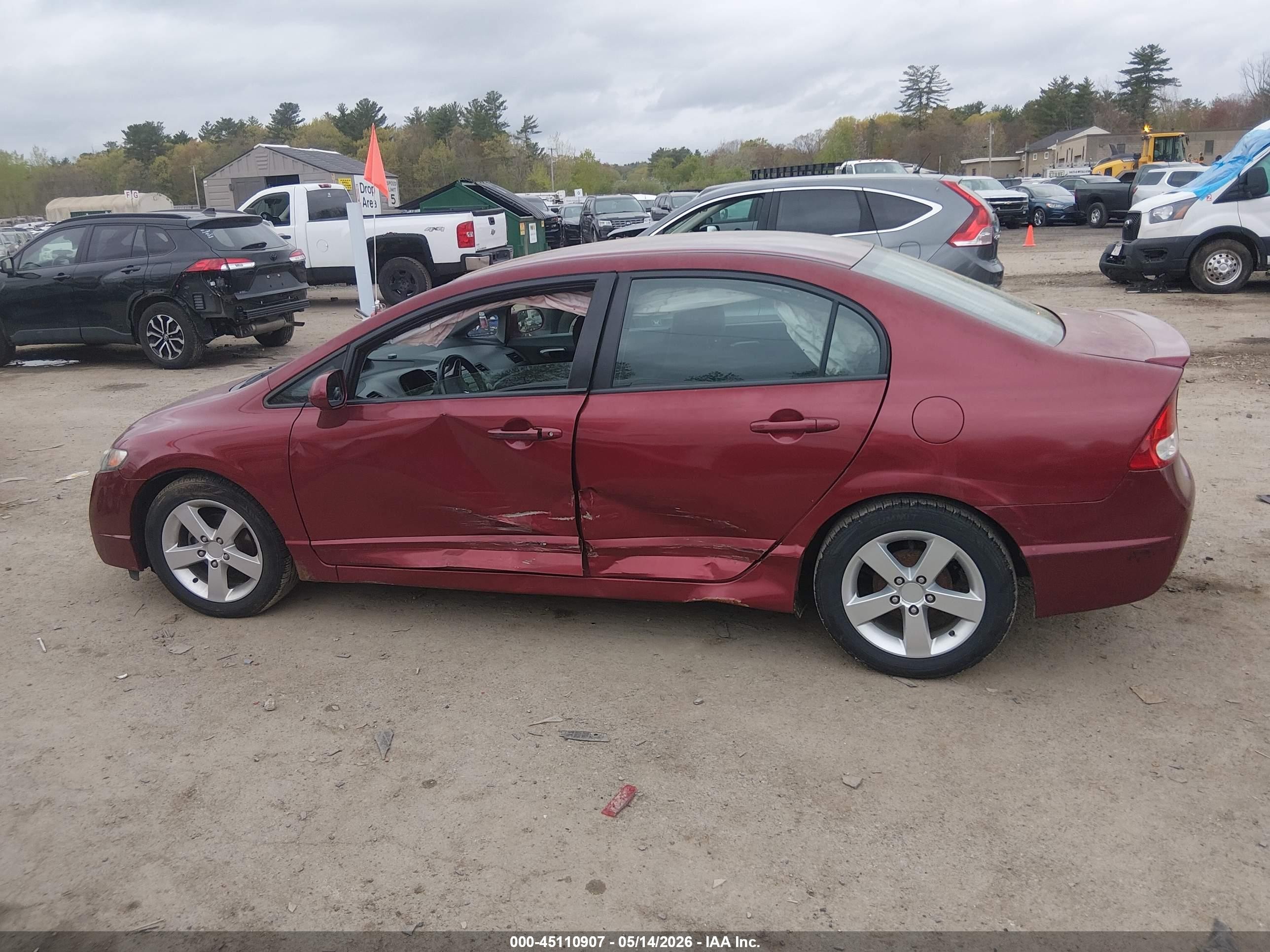 2010 Honda Civic Lx-s Red vin: 2HGFA1F66AH524096