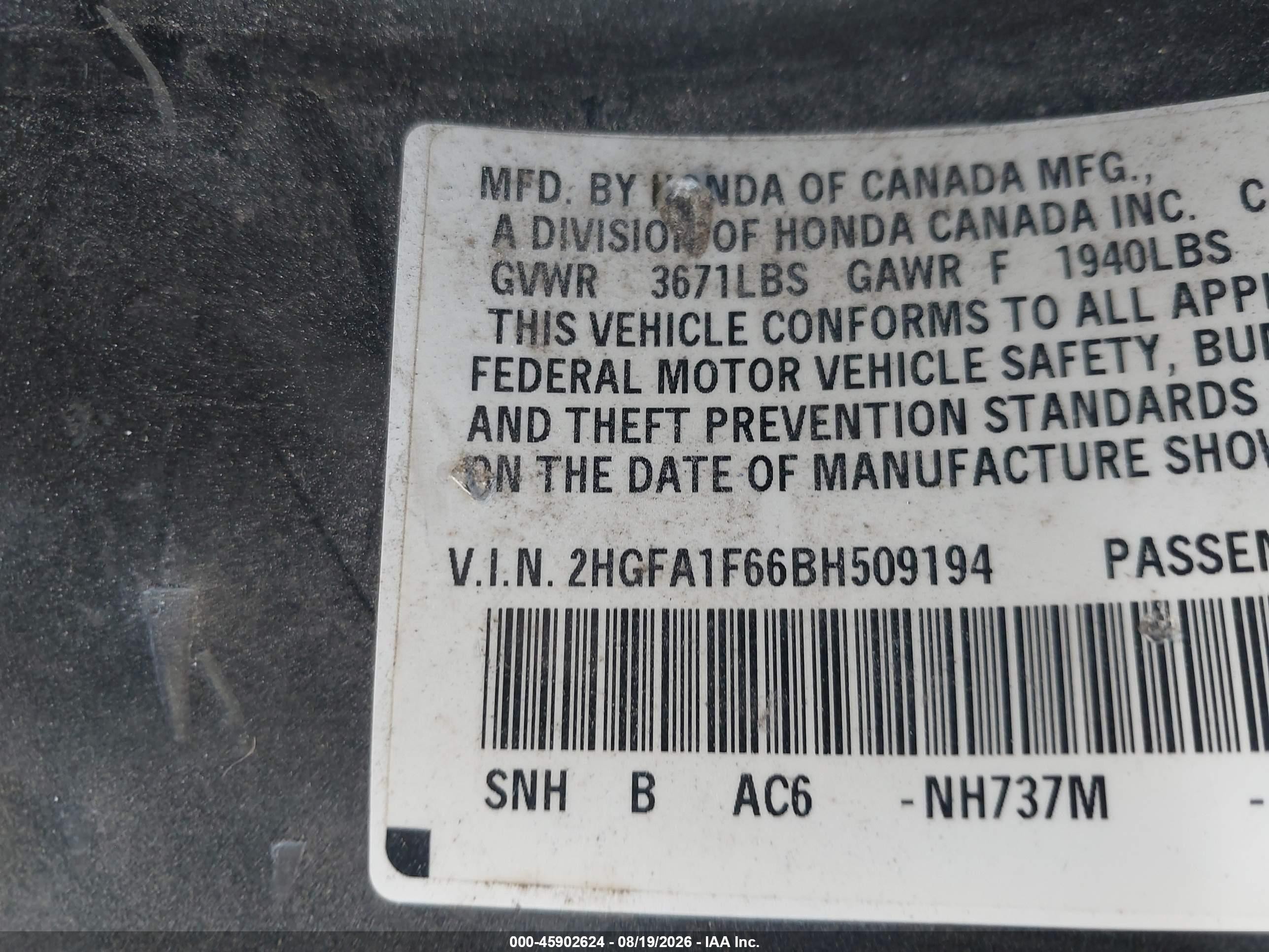 2011 Honda Civic Lx-s Gray vin: 2HGFA1F66BH509194