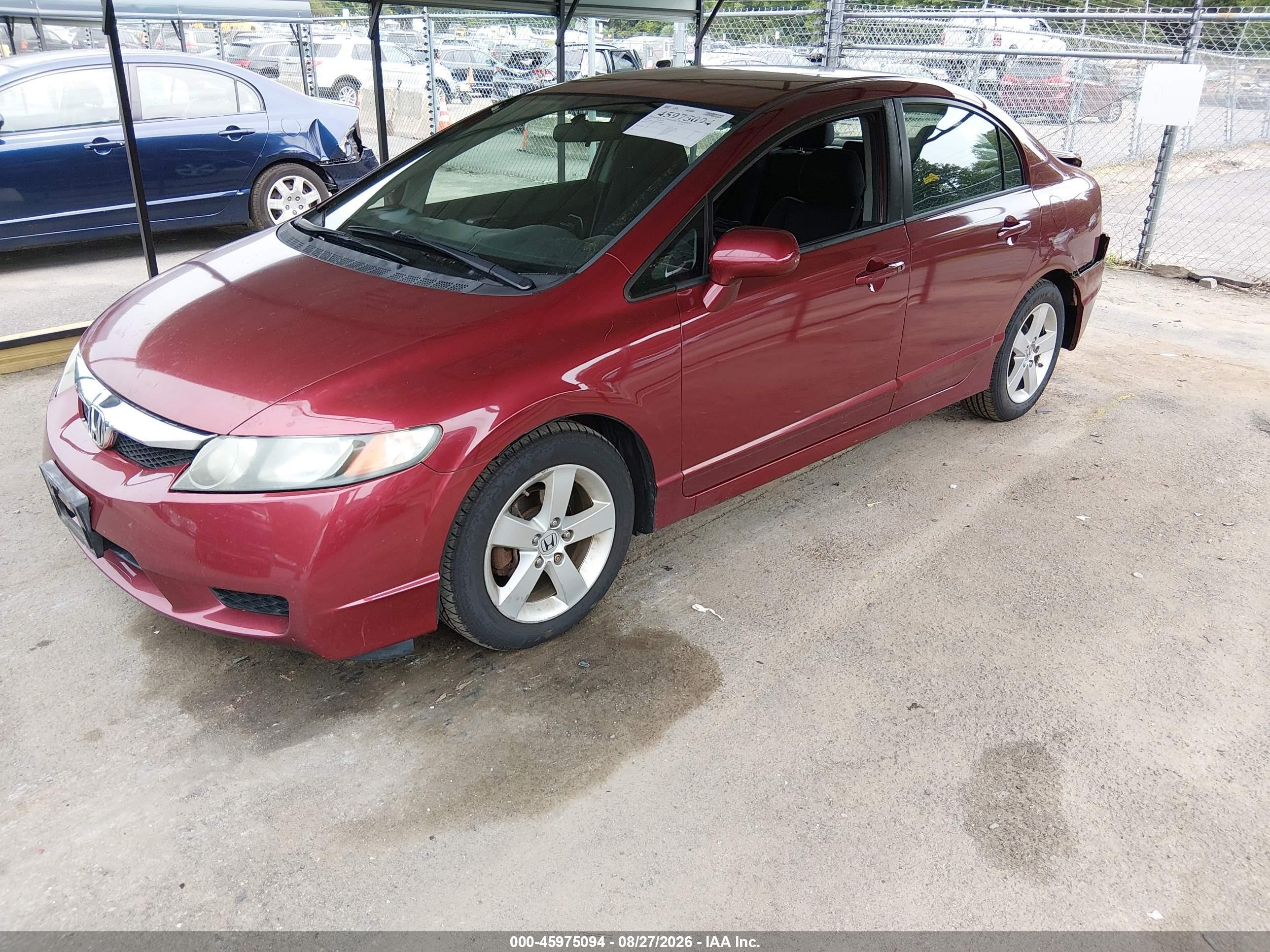 2011 Honda Civic Lx-s Red vin: 2HGFA1F66BH543040