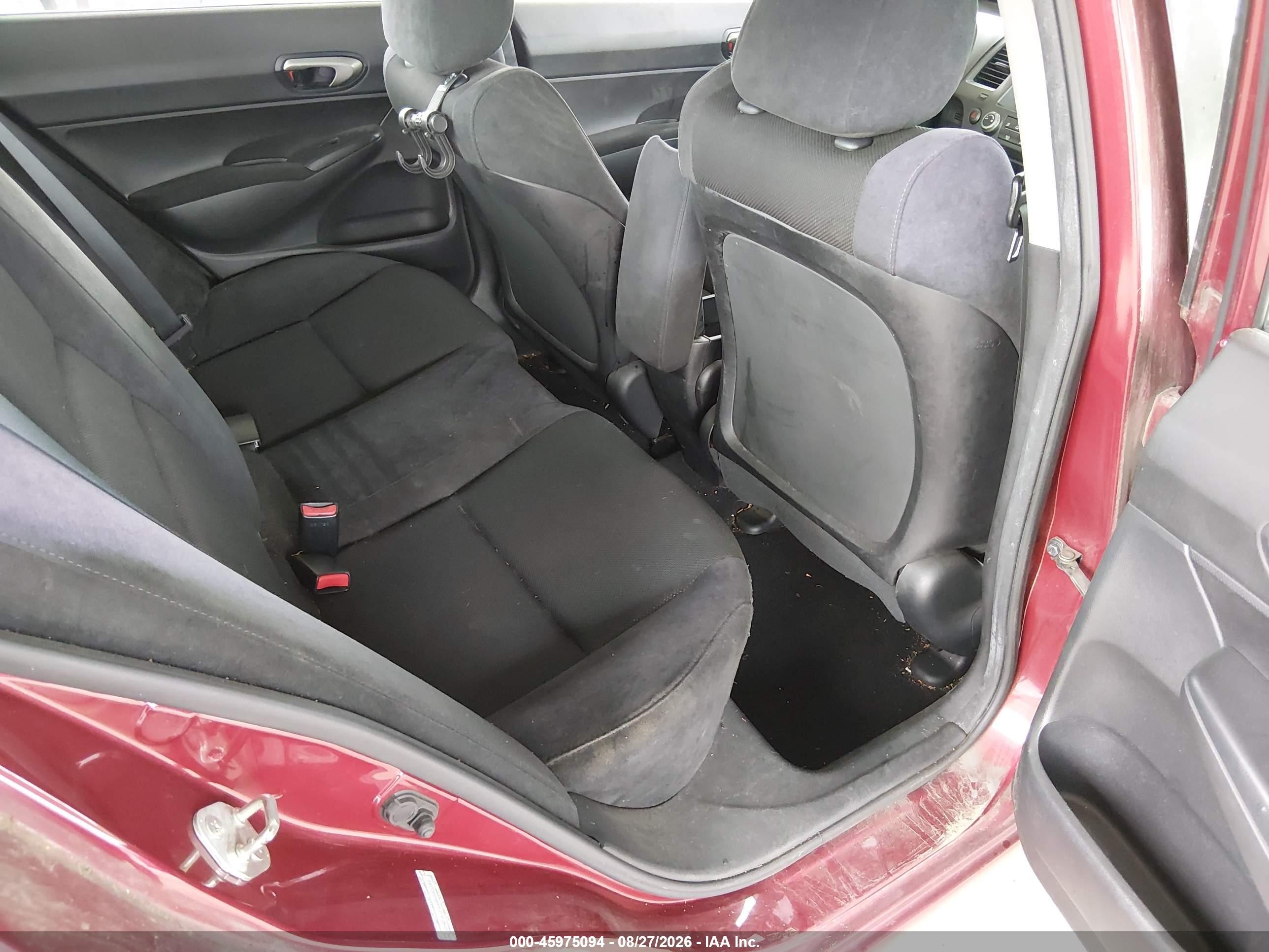 2011 Honda Civic Lx-s Red vin: 2HGFA1F66BH543040