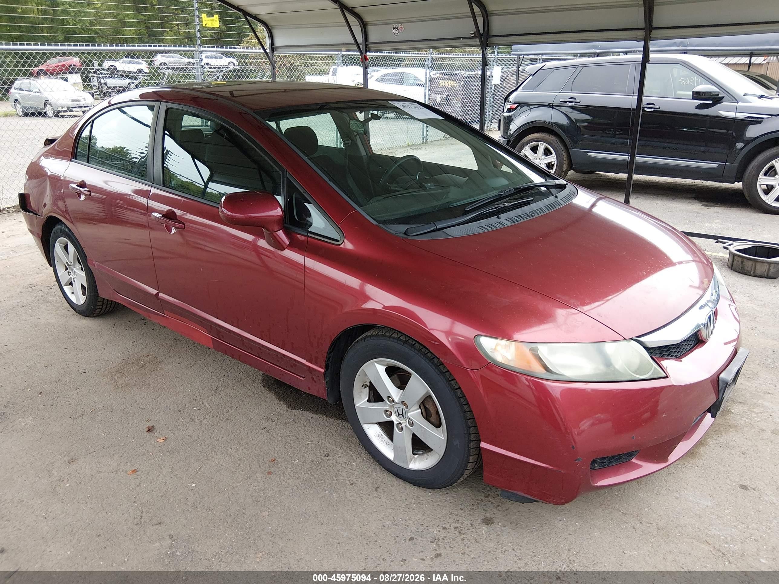 2011 Honda Civic Lx-s Red vin: 2HGFA1F66BH543040