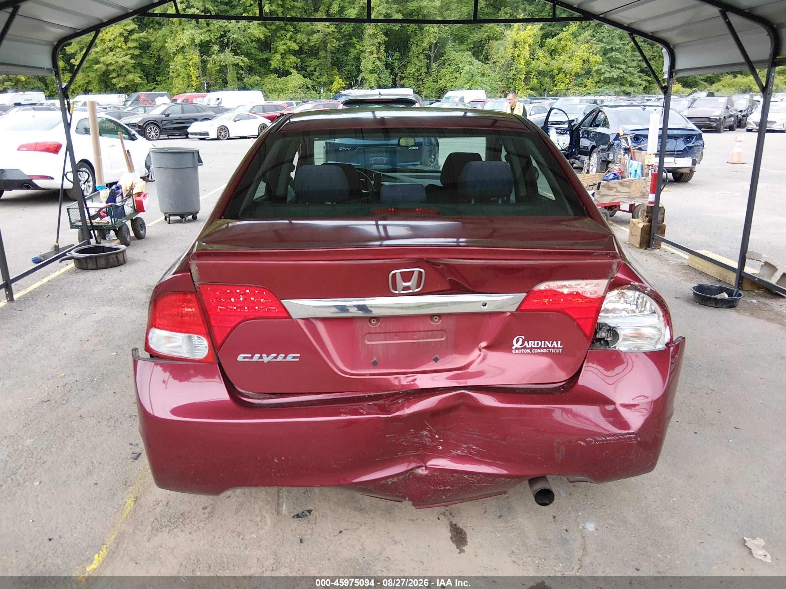 2011 Honda Civic Lx-s Red vin: 2HGFA1F66BH543040