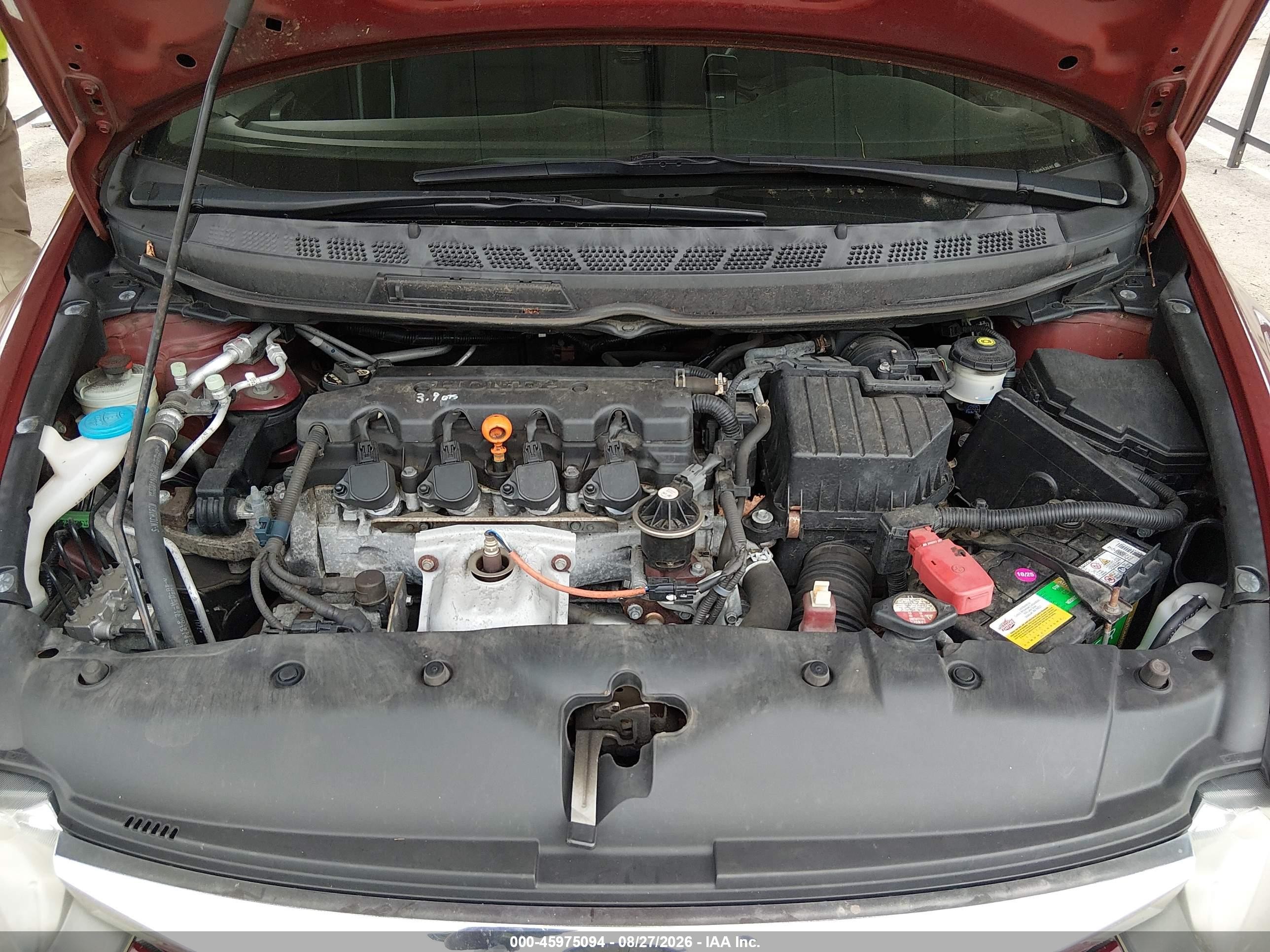 2011 Honda Civic Lx-s Red vin: 2HGFA1F66BH543040