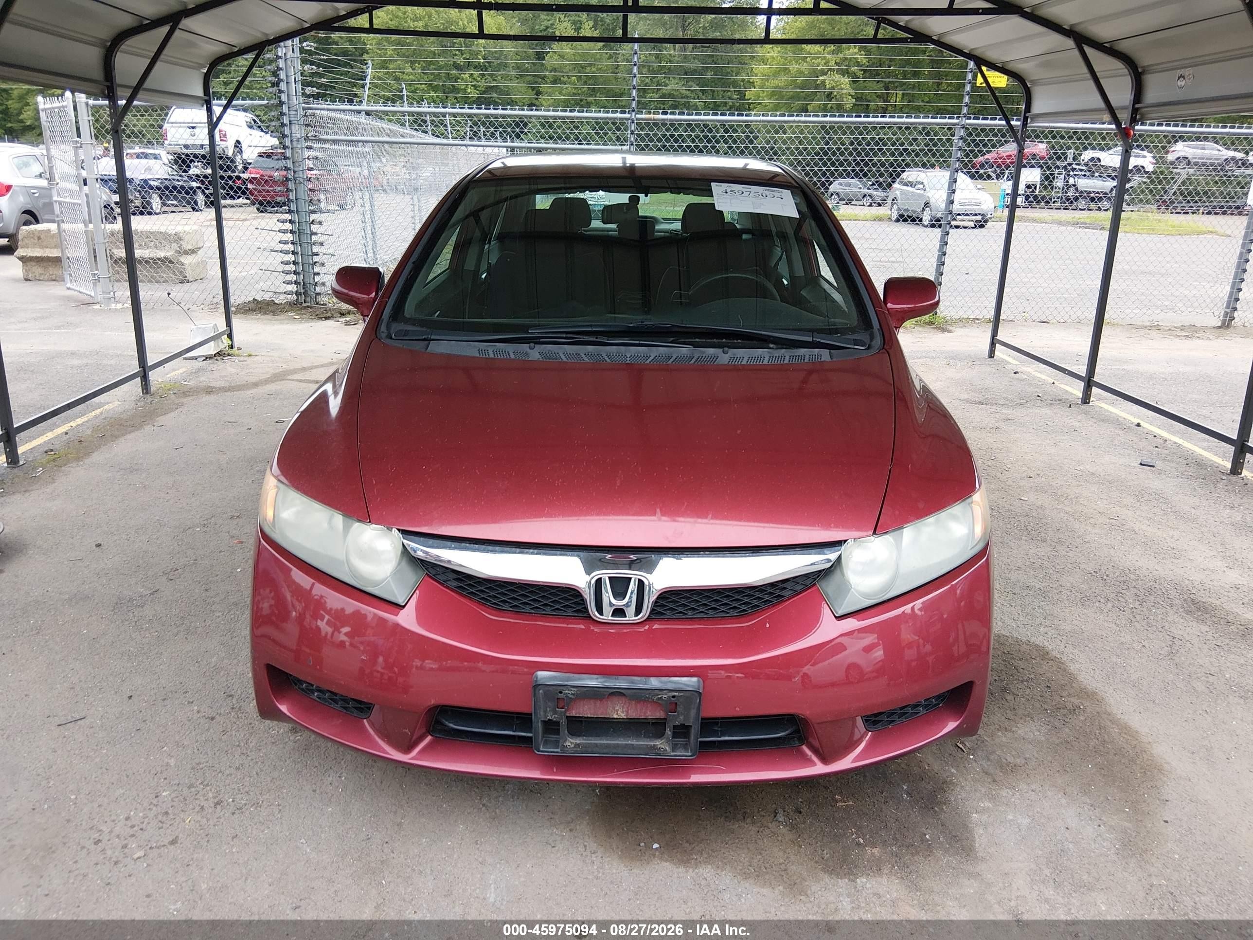 2011 Honda Civic Lx-s Red vin: 2HGFA1F66BH543040