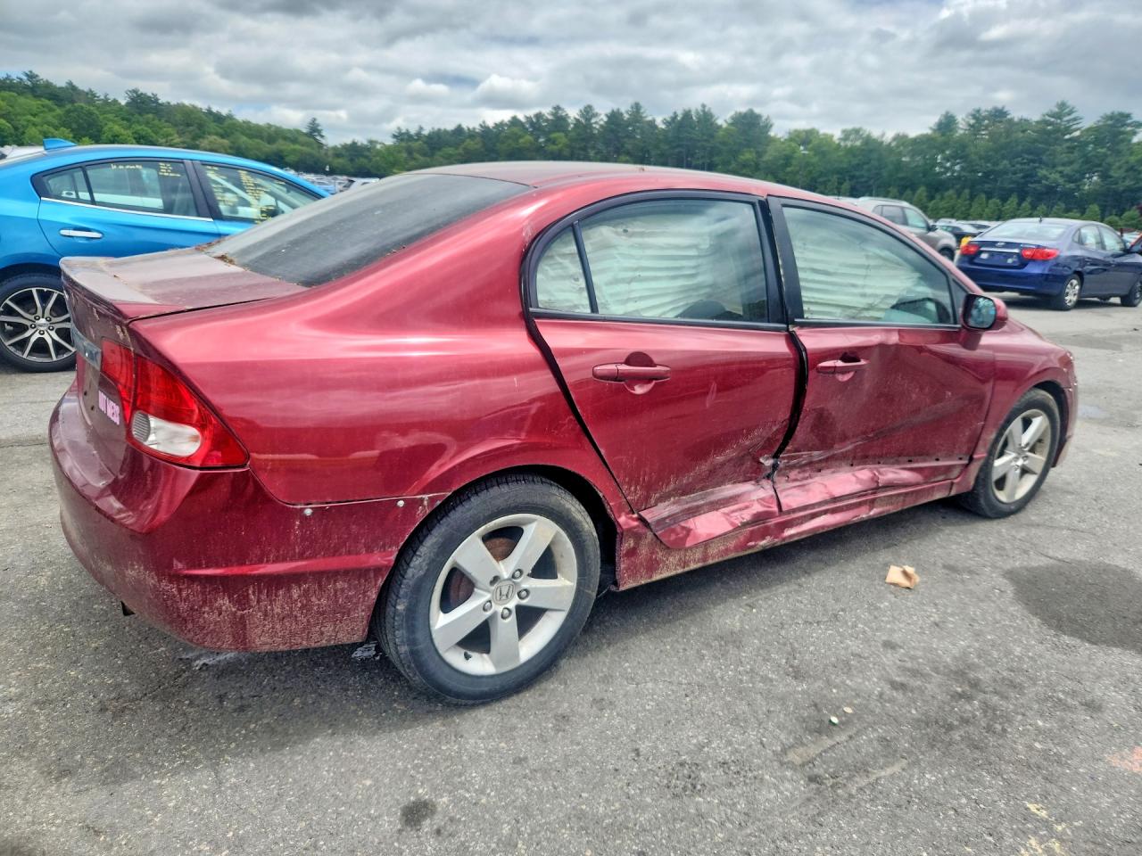 2011 Honda Civic Lx-s Red vin: 2HGFA1F68BH549745