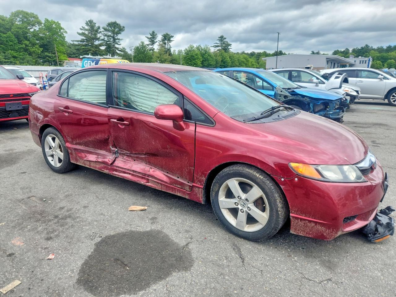 2011 Honda Civic Lx-s Red vin: 2HGFA1F68BH549745